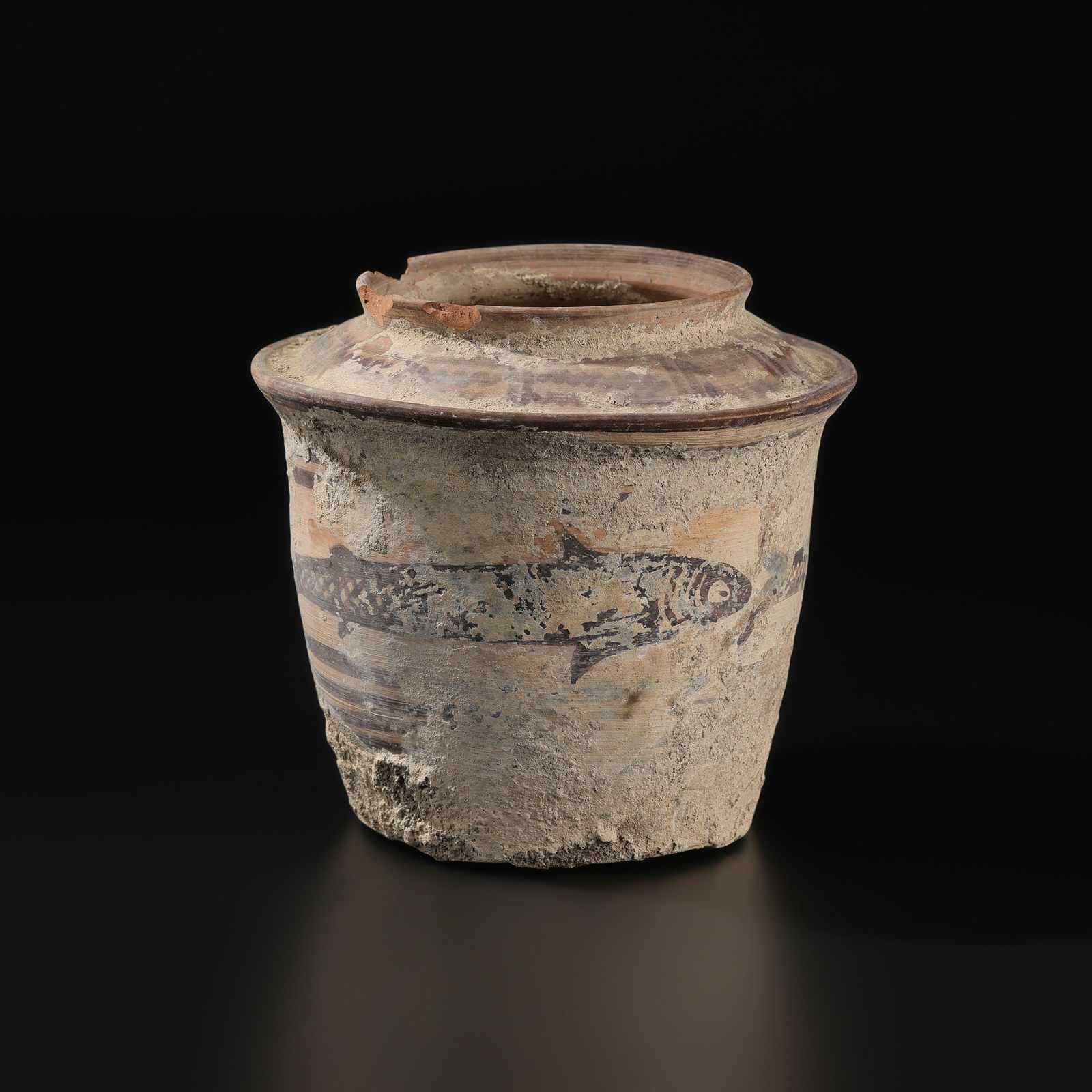 Ancient Indus Valley Terracotta Decorated Jar (1 of 5)