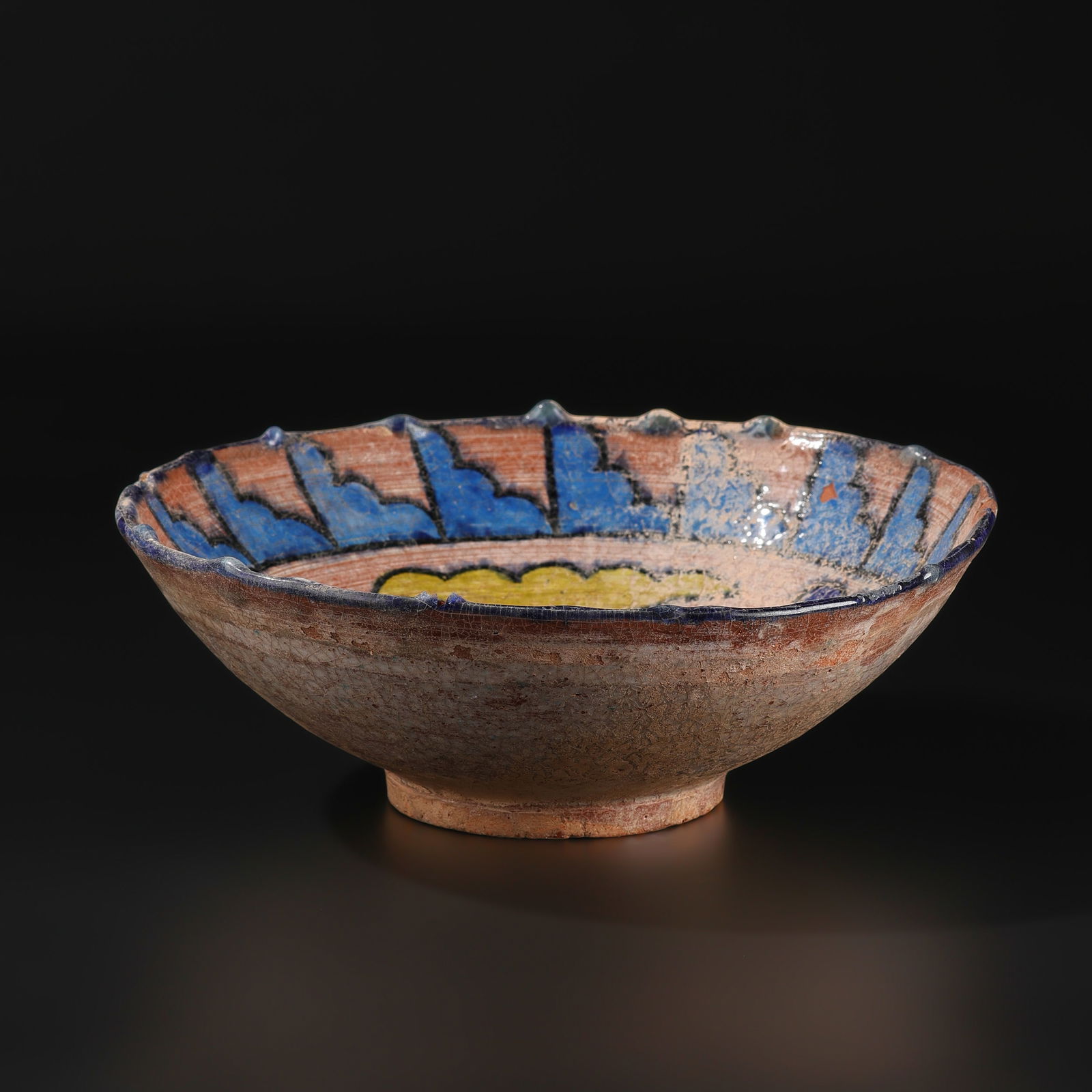 Ancient Islamic Vessel Pottery Earthware Bowl With Motifs (1 of 5)