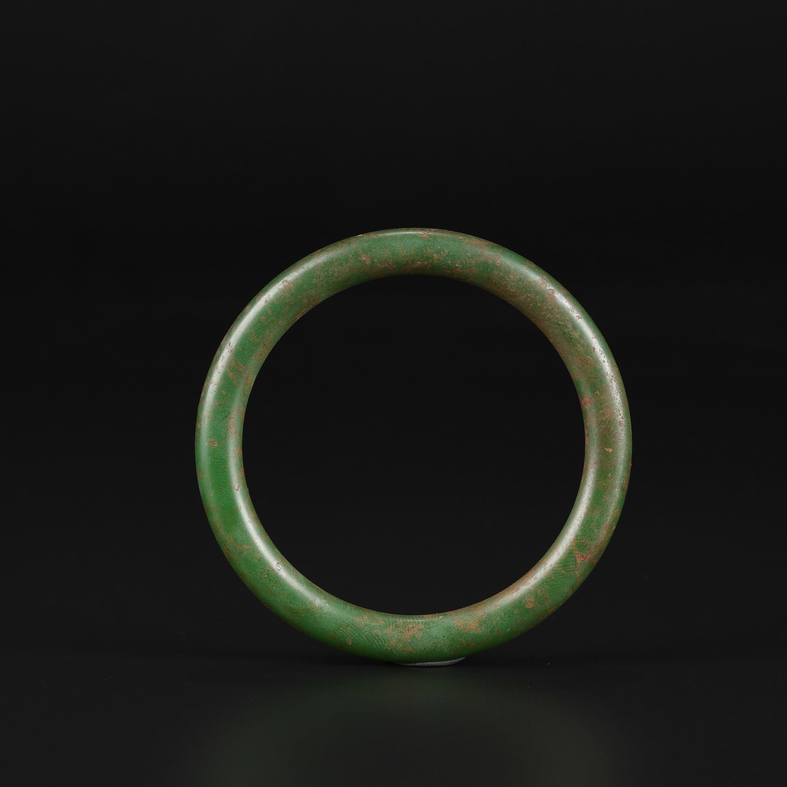 Old Chinese Nephrite Jade Round Bangle Bracelet (1 of 4)