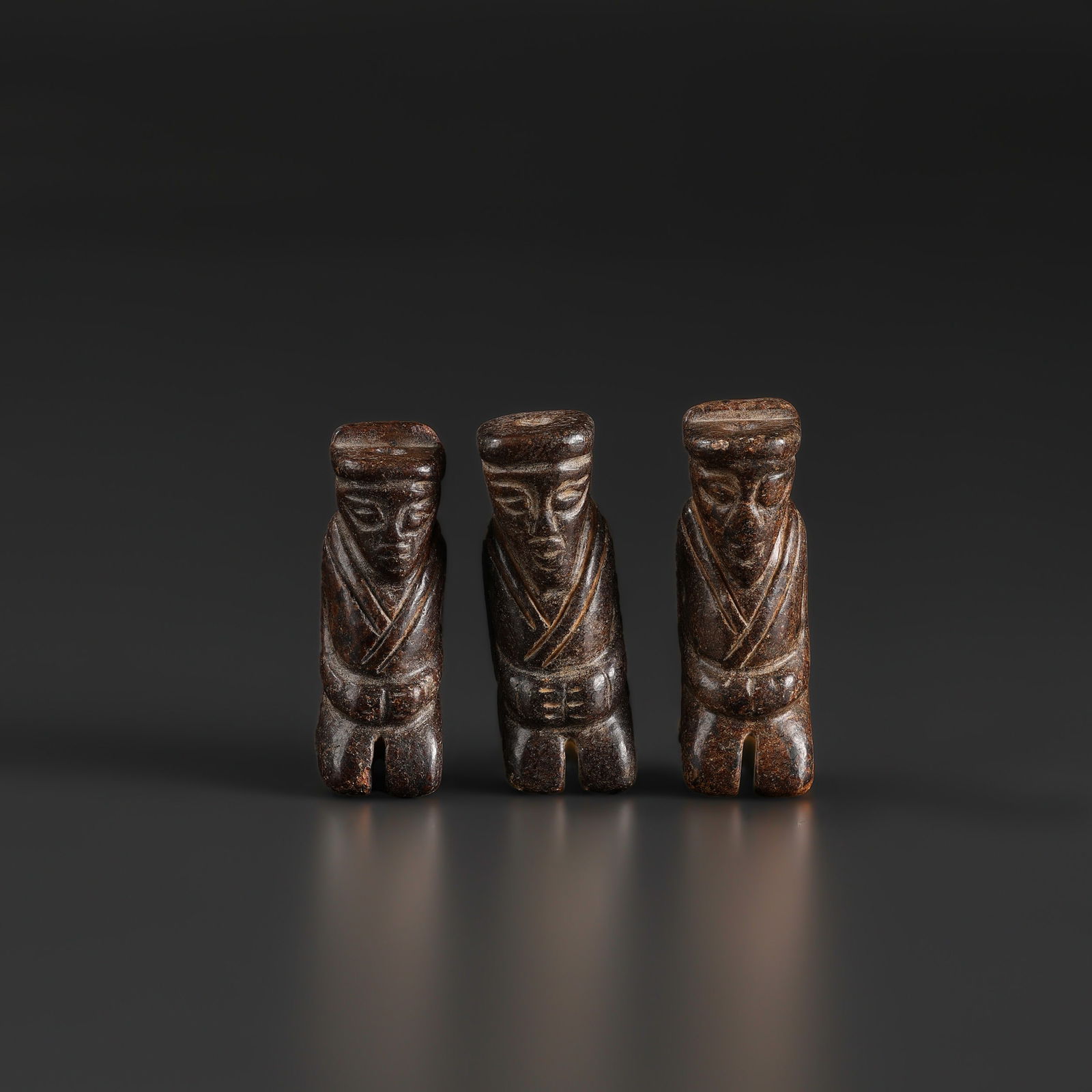 Old Nephrite Jade Stone Carved HongShan Culture Ancient Warrior (1 of 4)