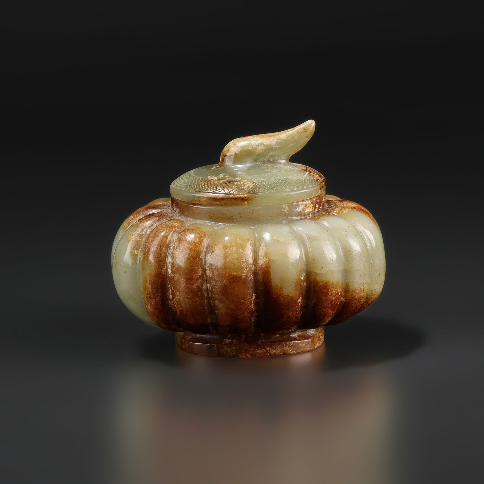 Chinese Carved Nephrite Jade Lobed Waterpot (1 of 5)