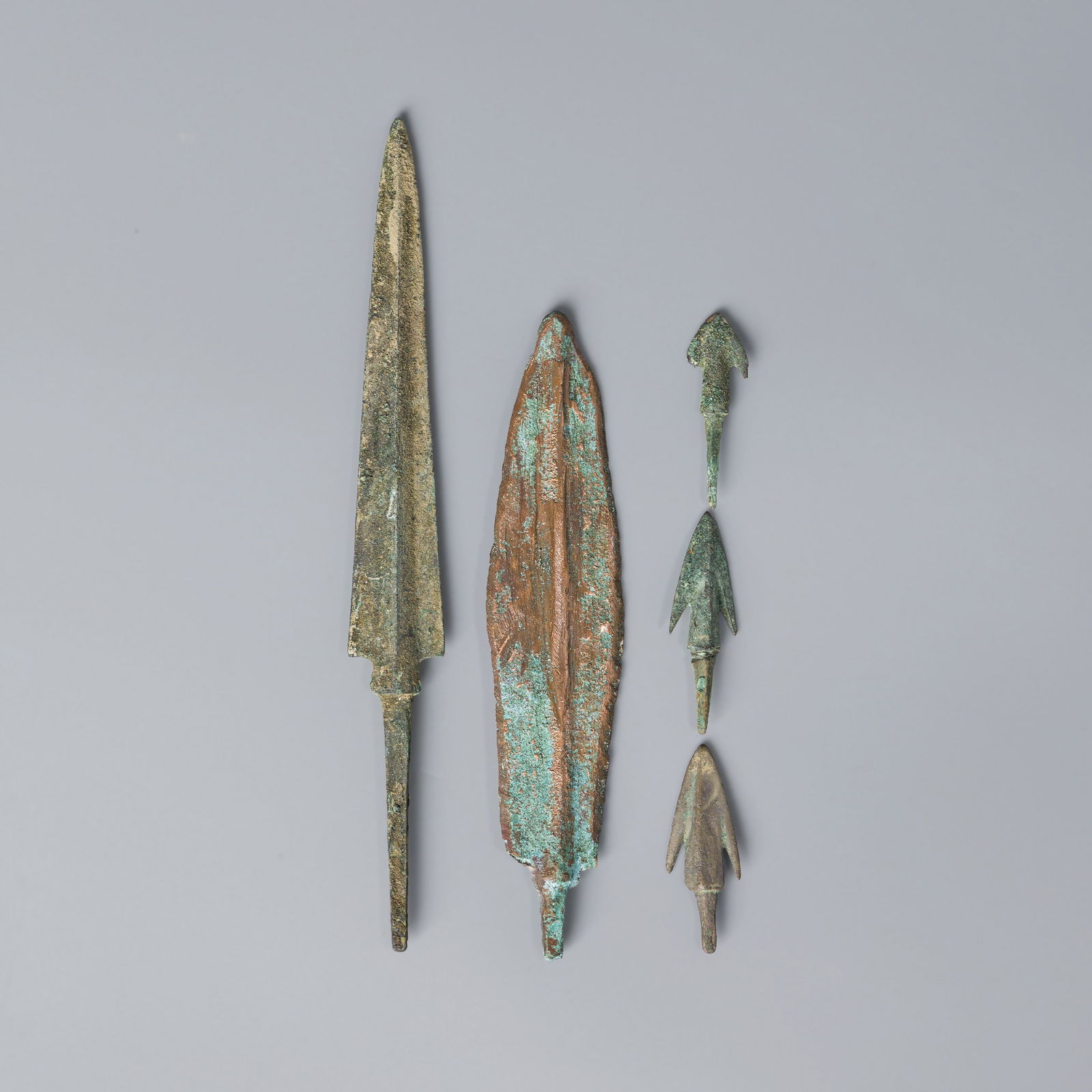 Lot of 5pcs Ancient Indo Roman Greek Bronze Arrowheads (1 of 4)