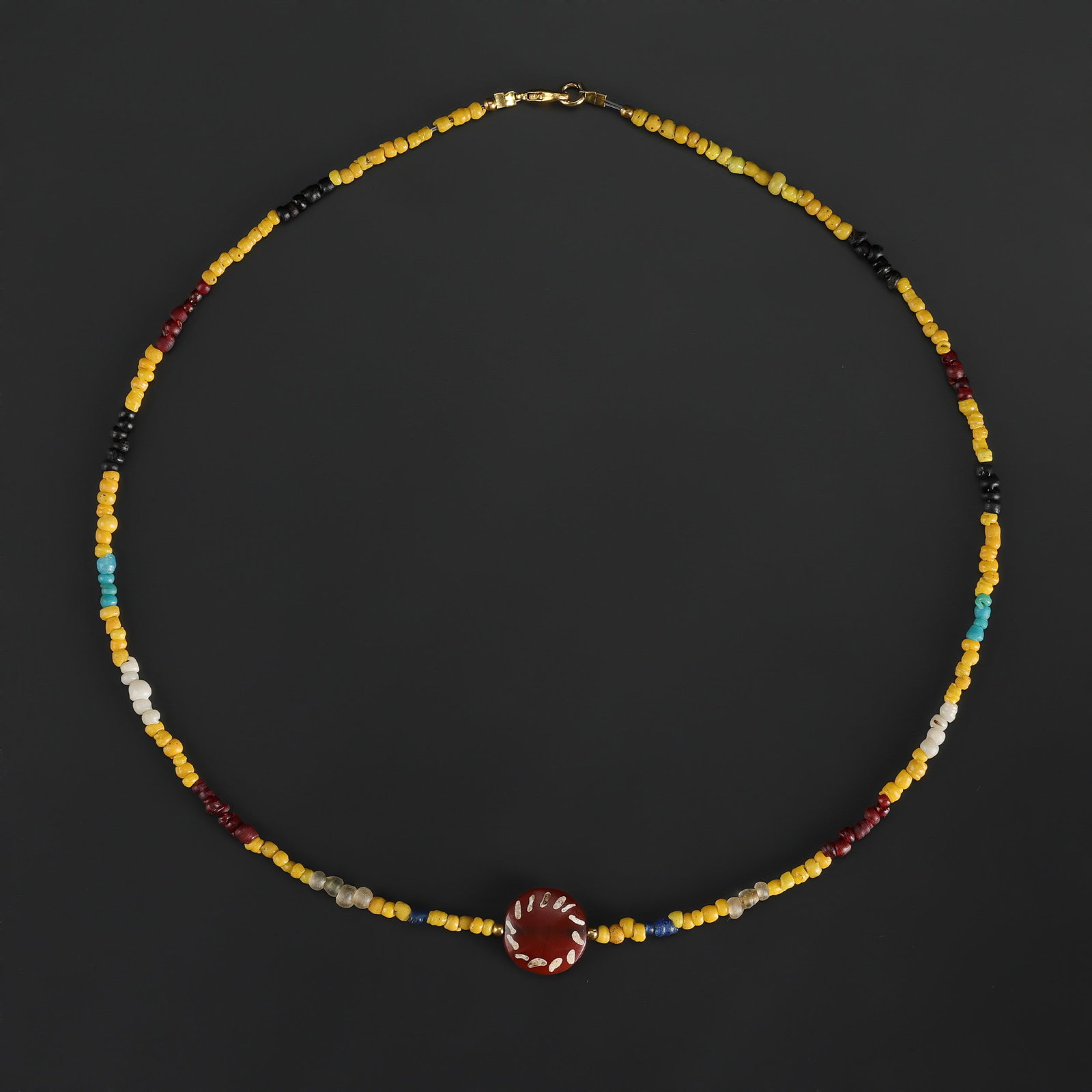 Collection of Antique Mix Material Old Beads Necklace: Collection of Antique Mix Material Old Beads Necklace Length: 19in Total Weight: 10gram