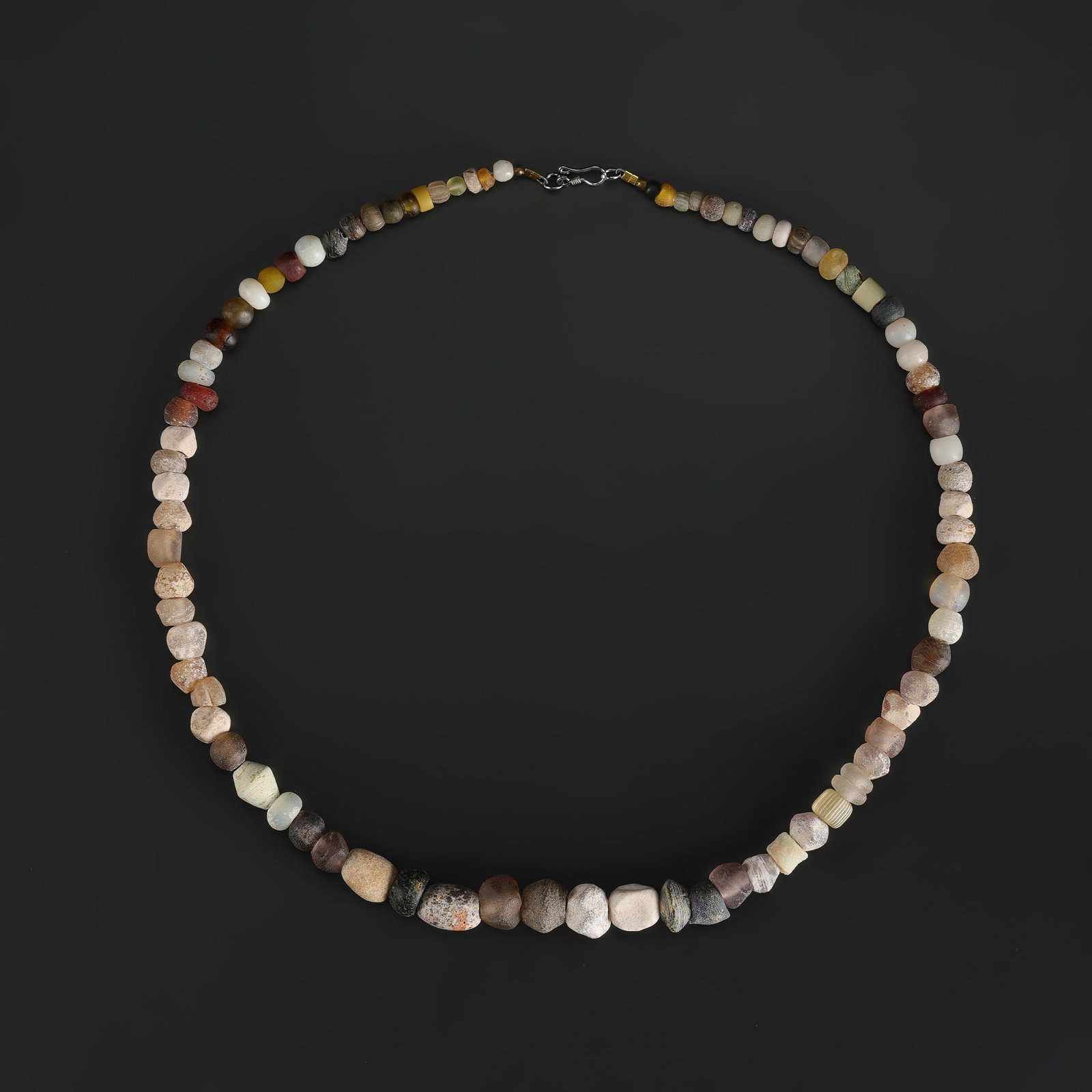 Collection of Old Roman Glass Beads Necklace: Collection of Old Roman Glass Beads Necklace Length: 24in Total Weight: 80gram