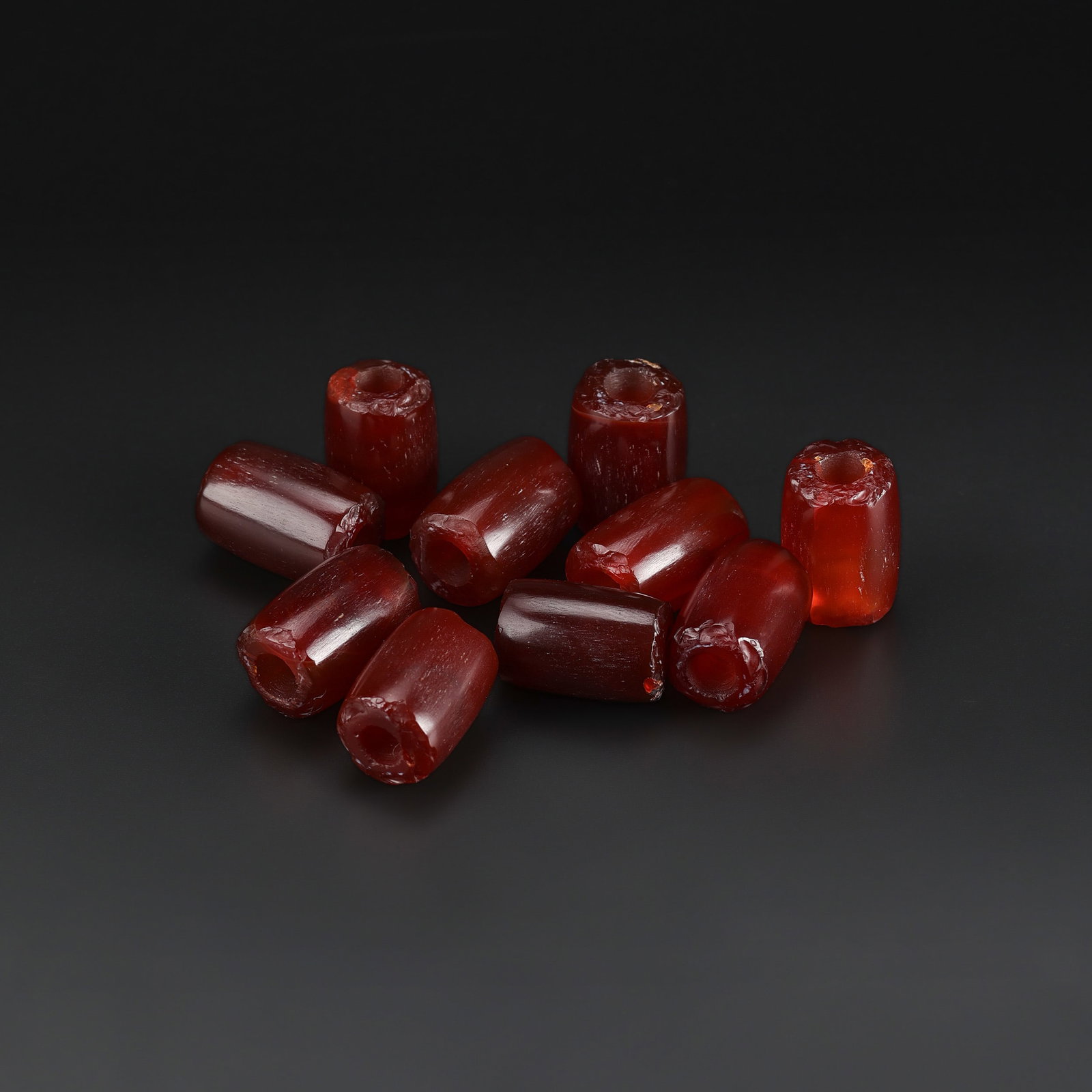 Liao Dynasty Carnelian Agate Beads Lot: Liao Dynasty Carnelian Agate Beads Lot Total Weight: 80gram
