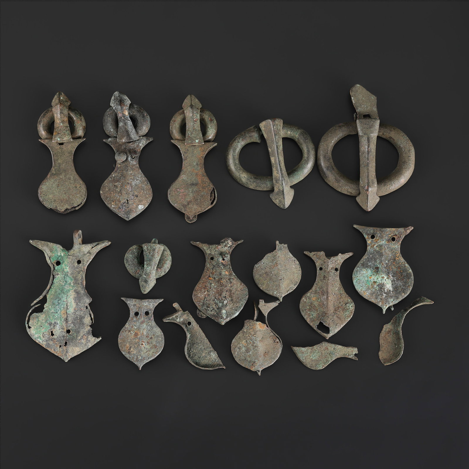 Antique Bronze Jewelry Cloths Ornament Etc. Mix Lot Ancient Bactrian Roman Greek: Antique Bronze Jewelry Cloths Ornament Etc. Mix Lot Ancient Bactrian Roman Greek Total Weight: 231gram