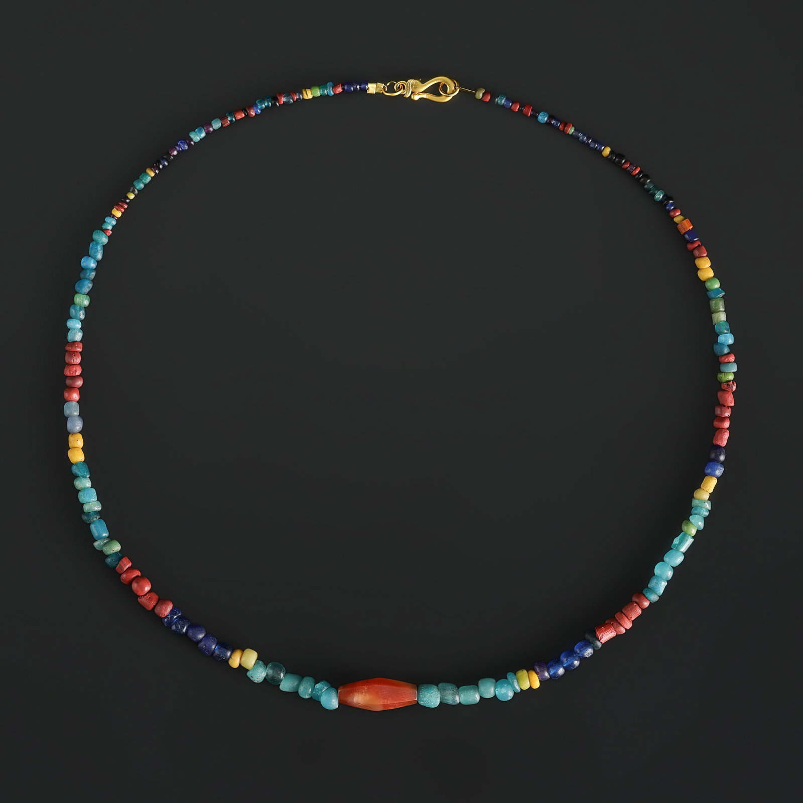 Collection of Antique Mix Material Old Glass Beads Necklace: Collection of Antique Mix Material Old Glass Beads Necklace Length: 17in Total Weight: 11gram