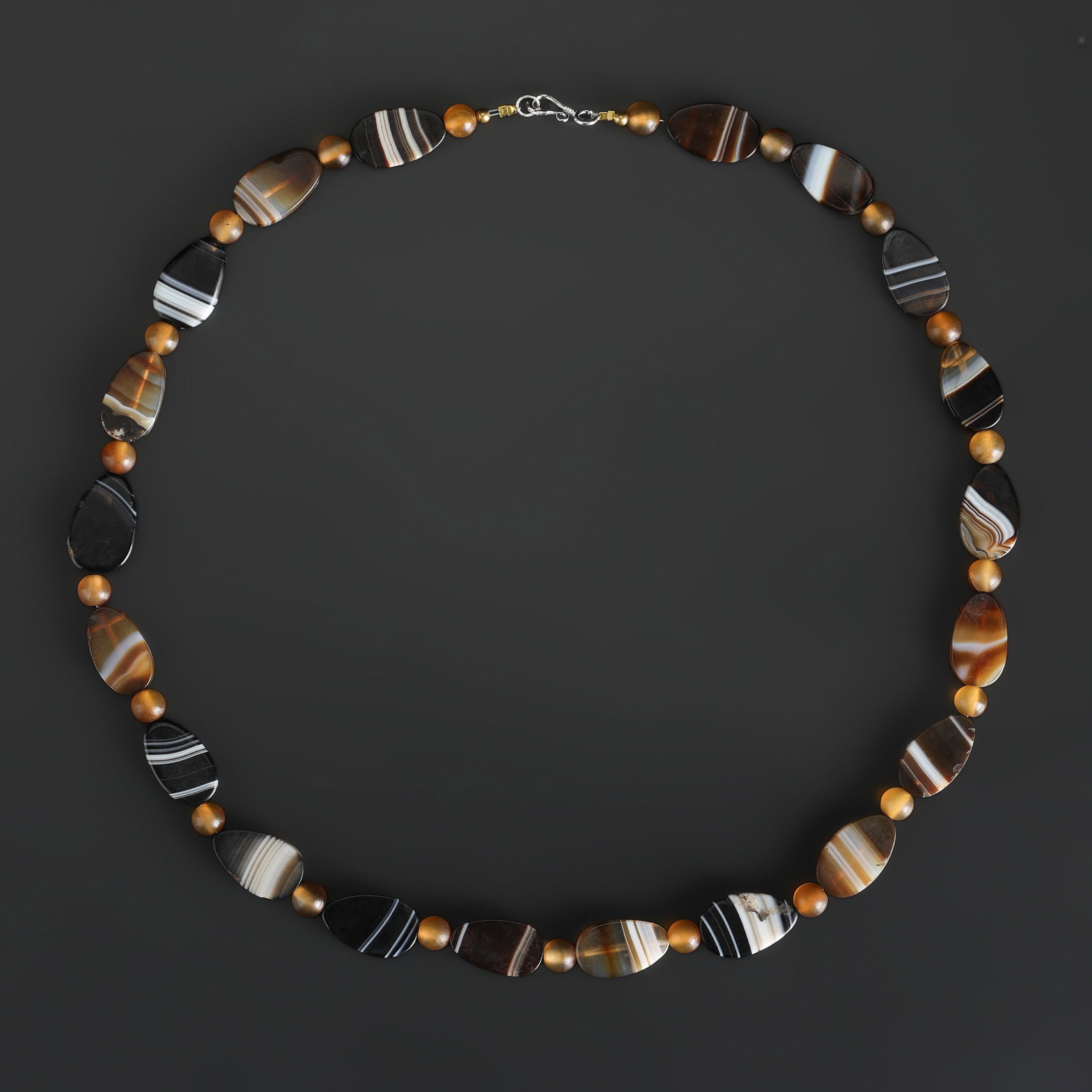 Antique Idar Oberstein Agate Beads Antique German Agate Stone Beads (1 of 5)