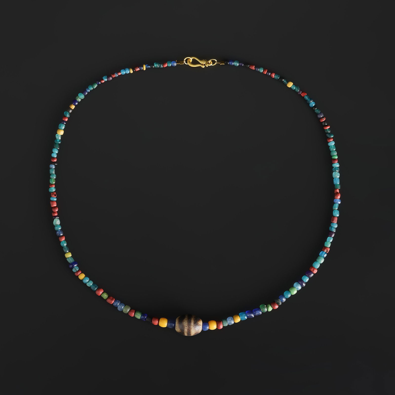 Collection of Antique Mix Material Old Glass Beads Necklace: Collection of Antique Mix Material Old Glass Beads Necklace Length: 19in Total Weight: 13gram