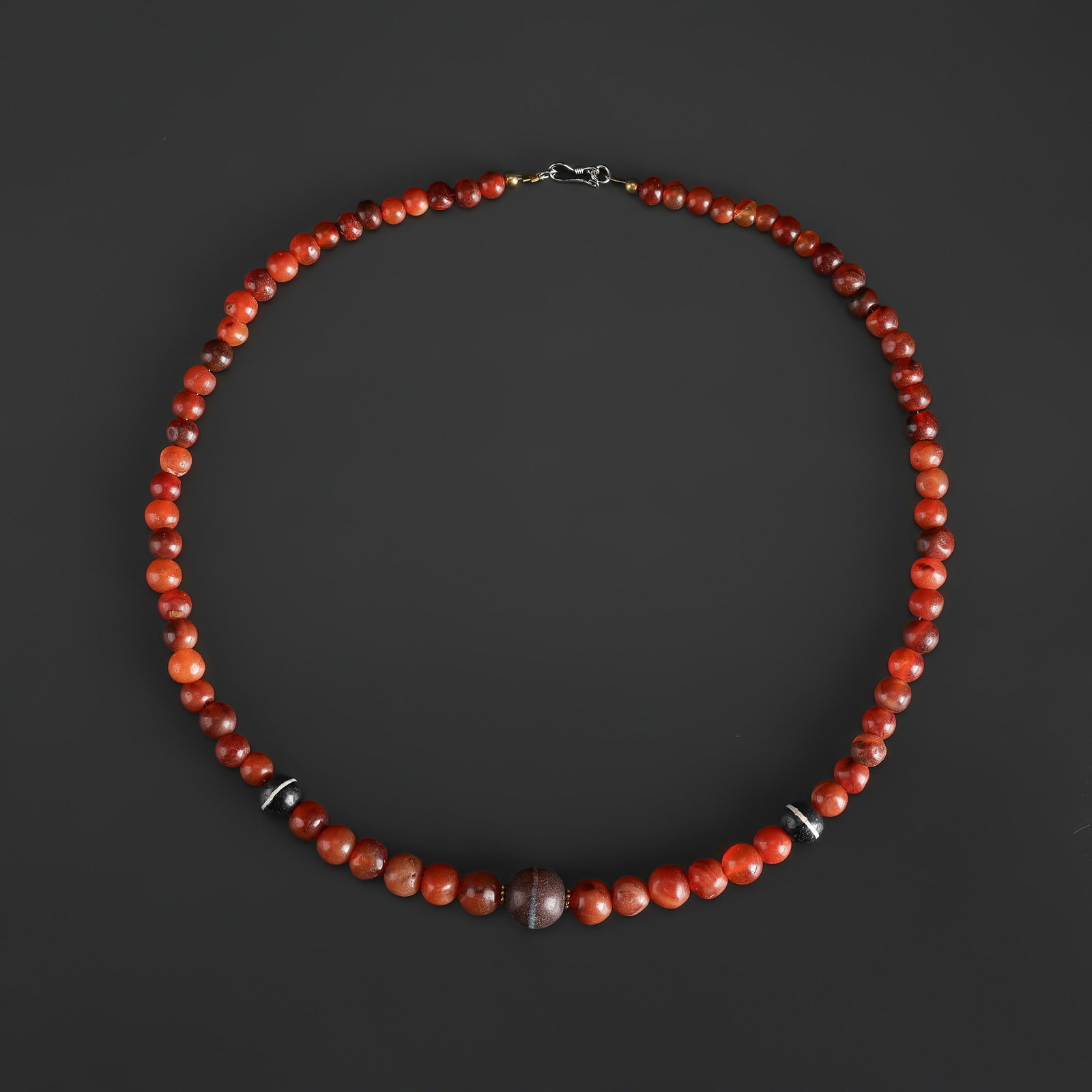 Vintage Himalayan Indo-Tibetan Carnelian and Agate Necklace (1 of 4)