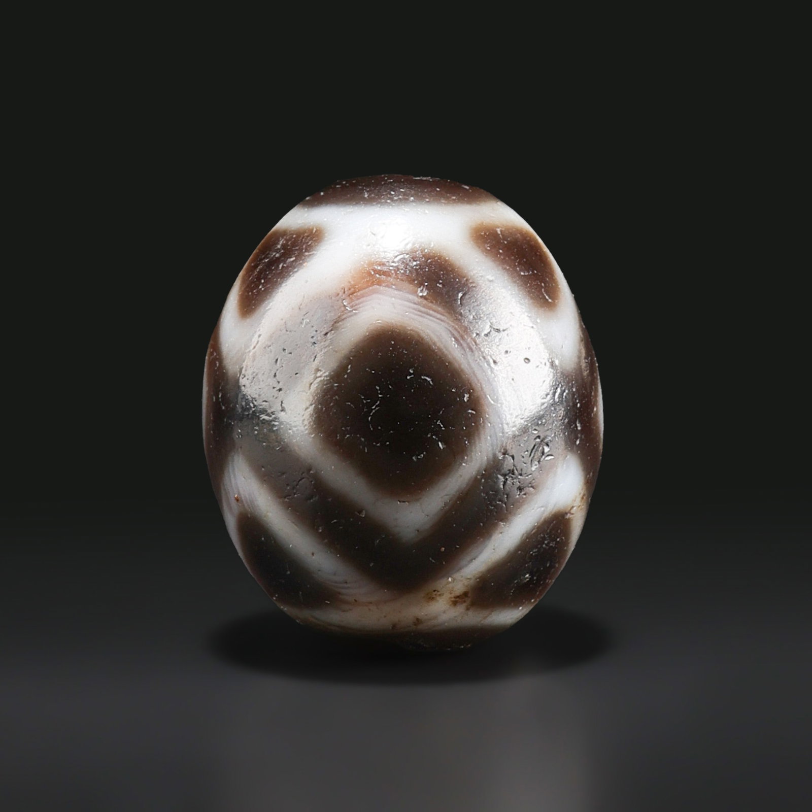 Old Tibetan Spiritual Protection Agate Dzi Bead Amulet (1 of 4)