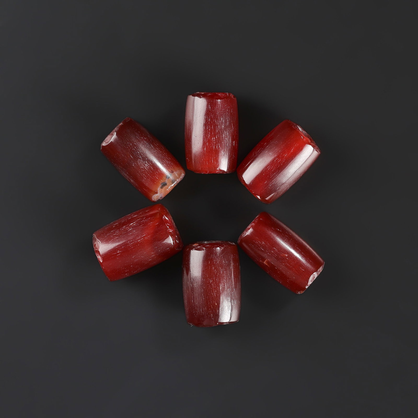 Collection of Ancient Red Carnelian Beads Lot (1 of 4)