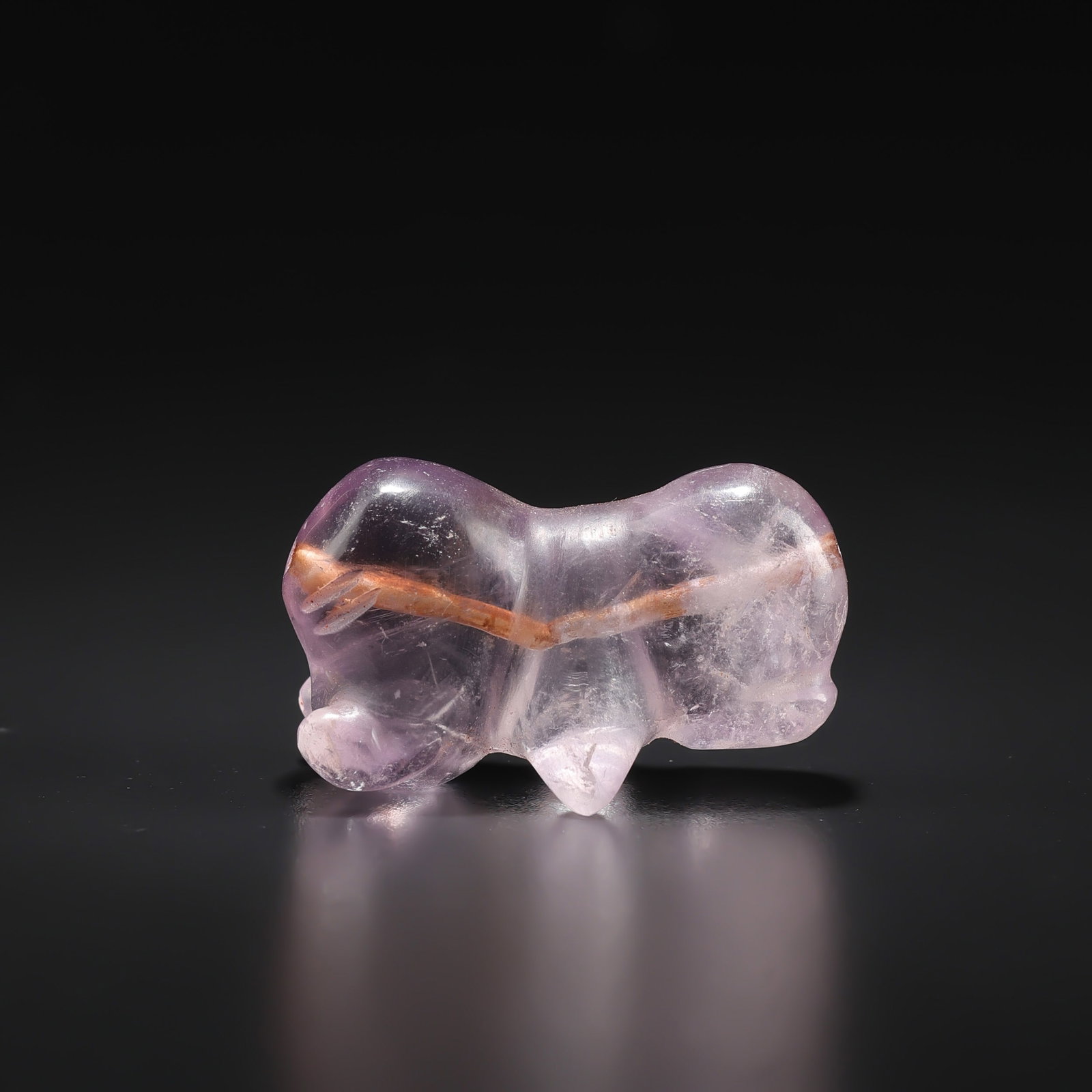Antique South East Asian Carved Amethyst Quartz Figurine (1 of 5)