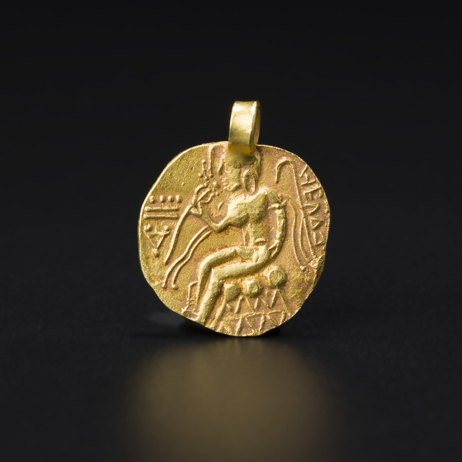 Antique Vintage Gold Jewelry Ancient Collectables Old Coin Stamp Pendant 18 K (1 of 6)