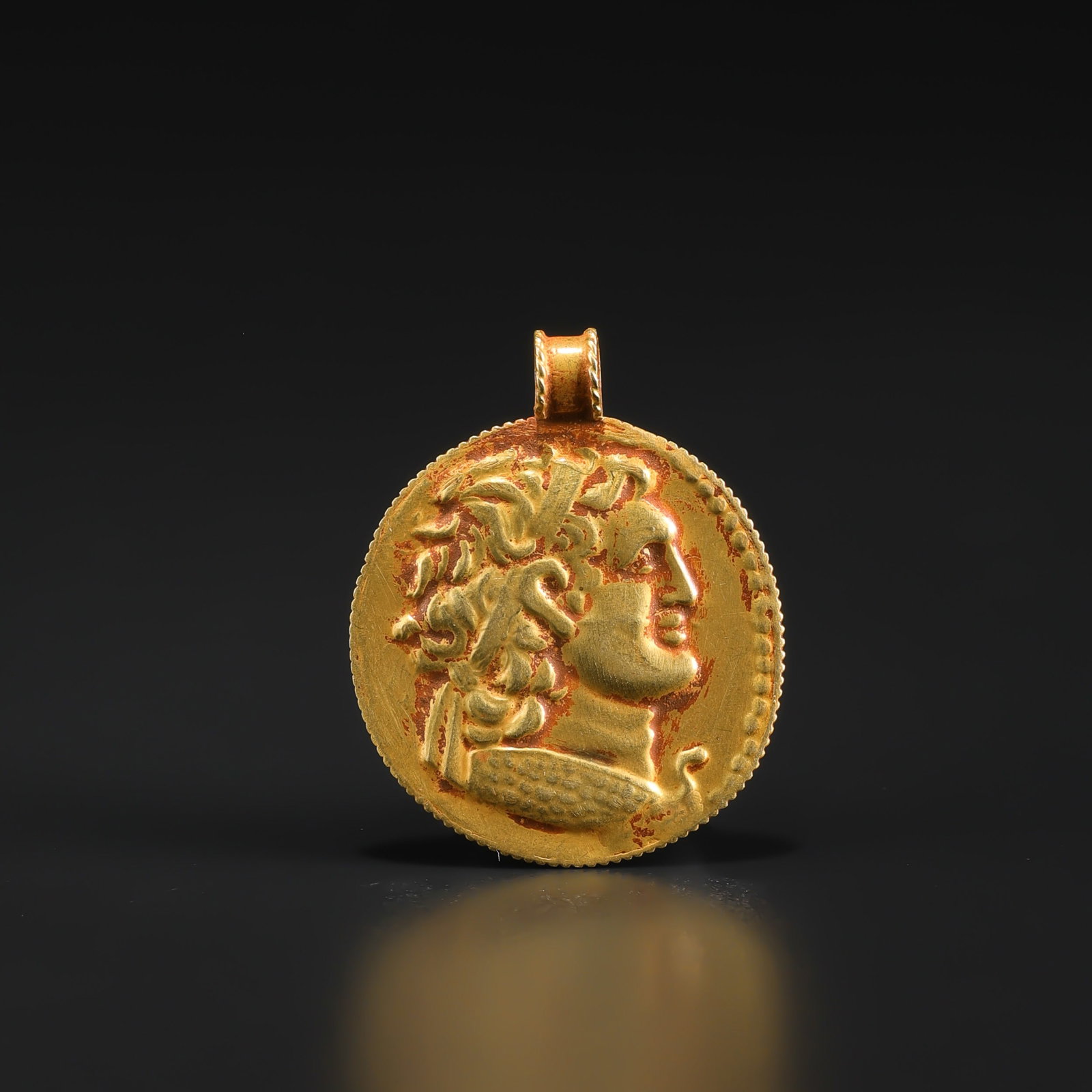 Ancient Greek Roman 18K Gold Coin Pendant (1 of 5)