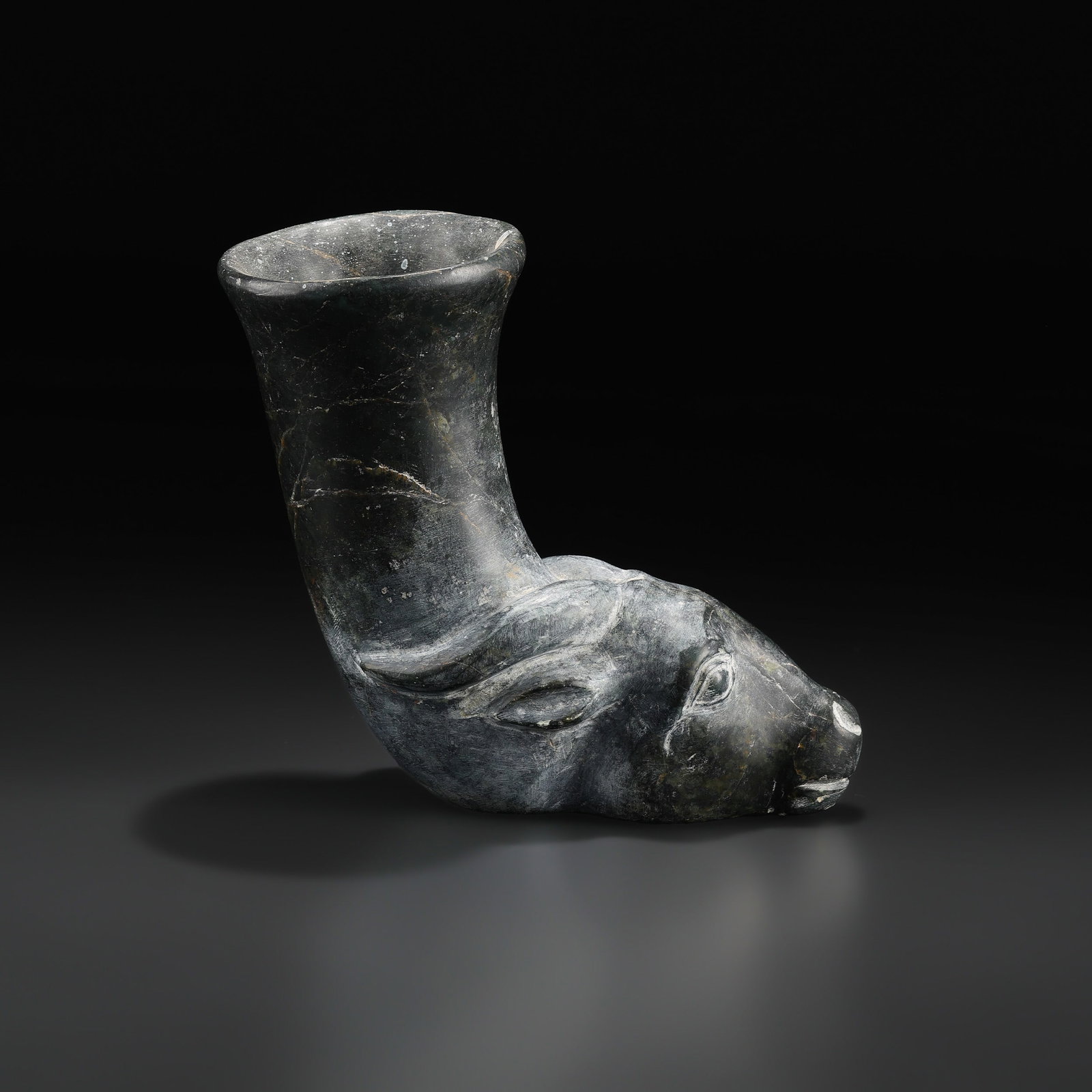 Rare Old Ram Head beast Ancient Goblet Rhyton Wineglass Cup (1 of 5)