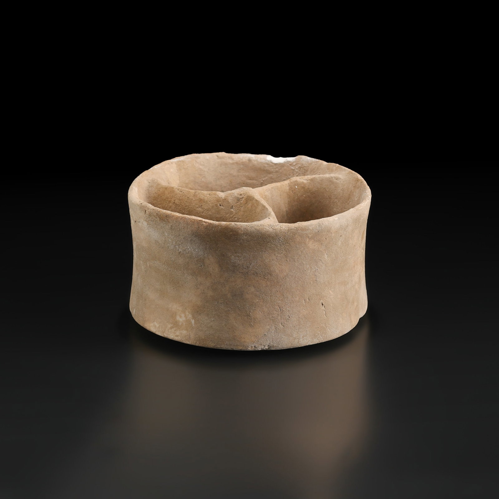 Ancient Stone Pottery Trilobed Bowl (1 of 5)