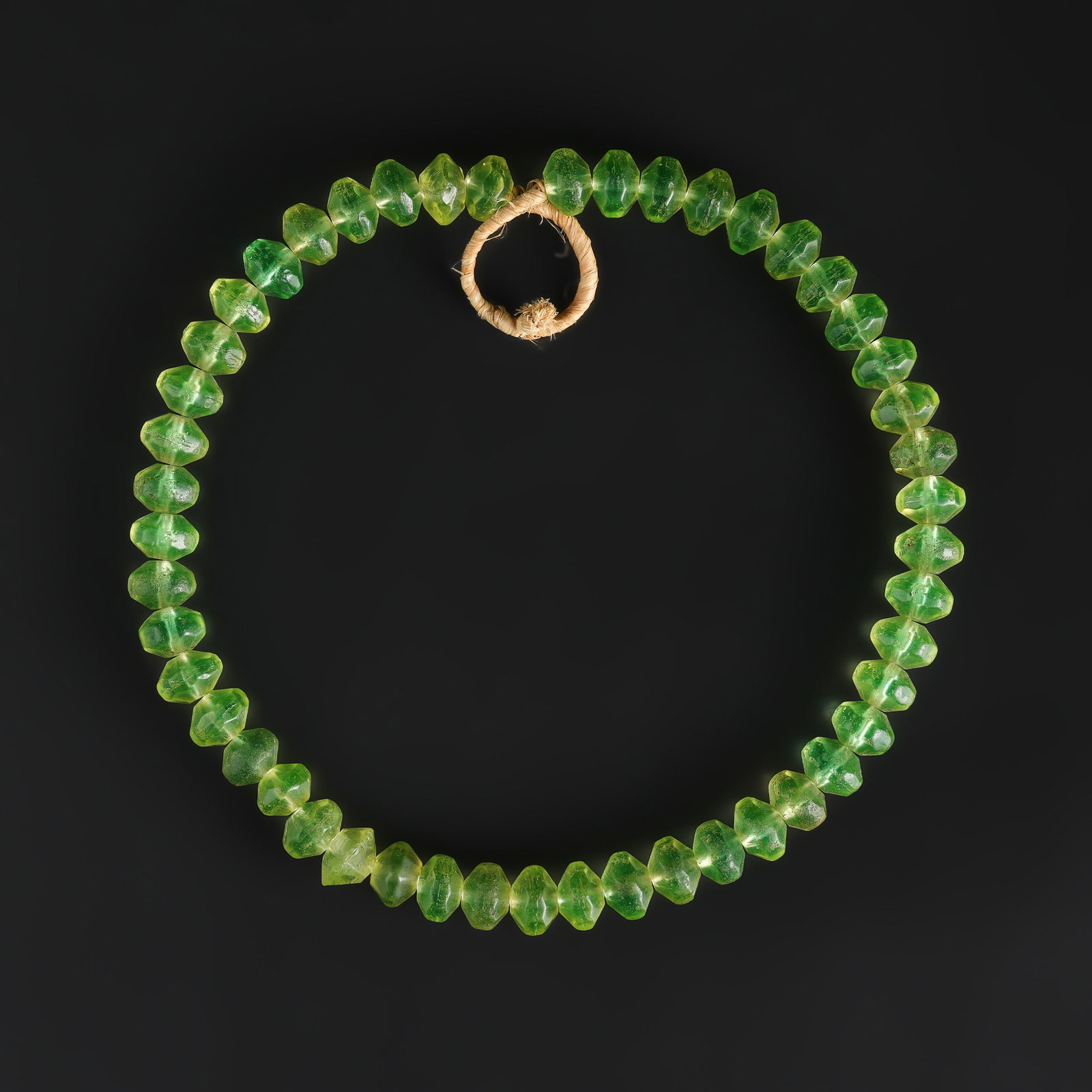 Collection of Old Glass Beads Necklace: Fine Bead Necklace Collection of Old Glass Beads Necklace. A desirable auction piece with appealing beadwork and collectible visual character. Well suited for ethnographic jewelry collectors, display,