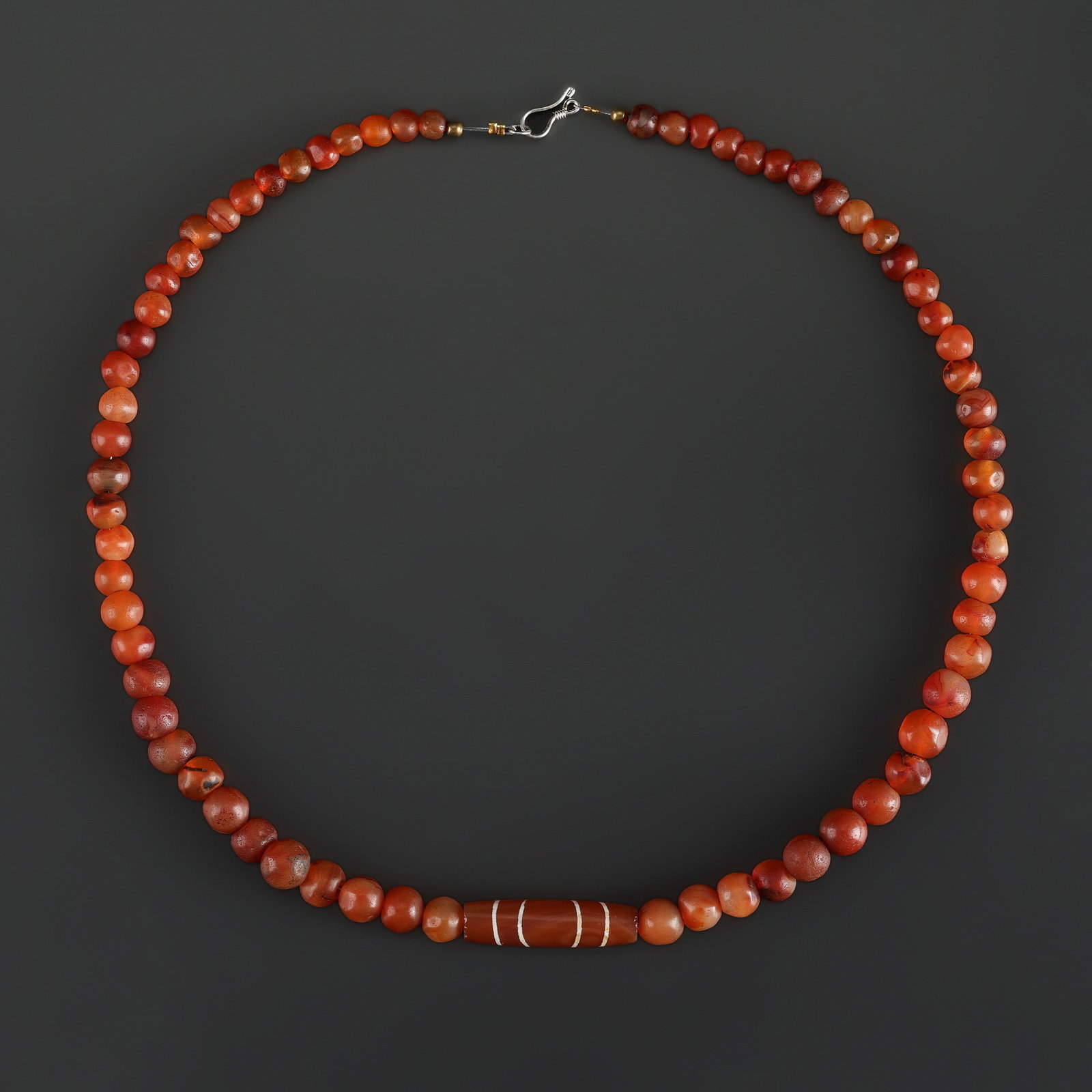 Old Ancient Carnelian Beads Necklace (1 of 5)