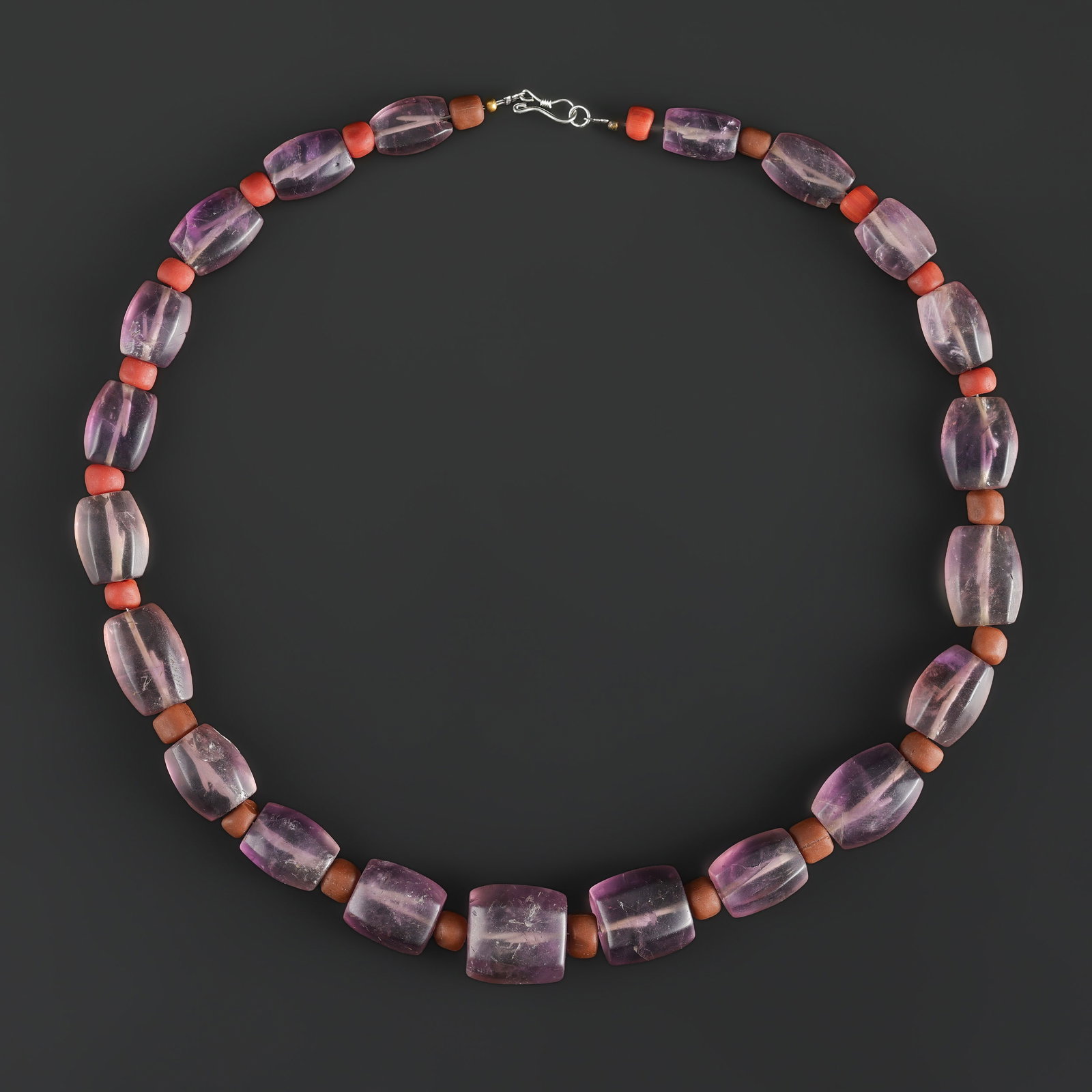 Collection of Antique Mix Old Agate and Amethyst Beads Necklace (1 of 5)