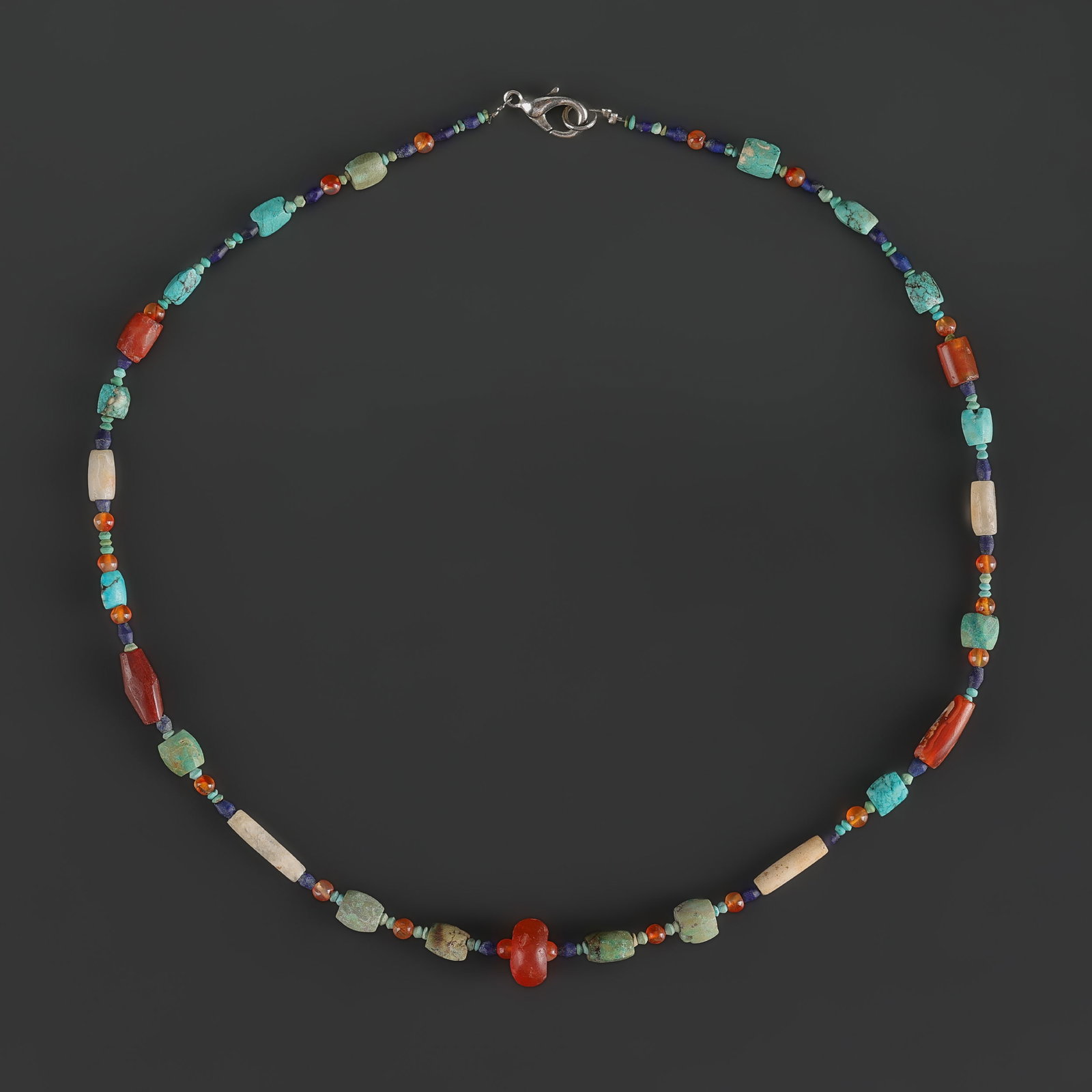 Vintage Antique Ancient Roman Turquoise Lapis Carnelian Agate Jewelry Bead (1 of 5)