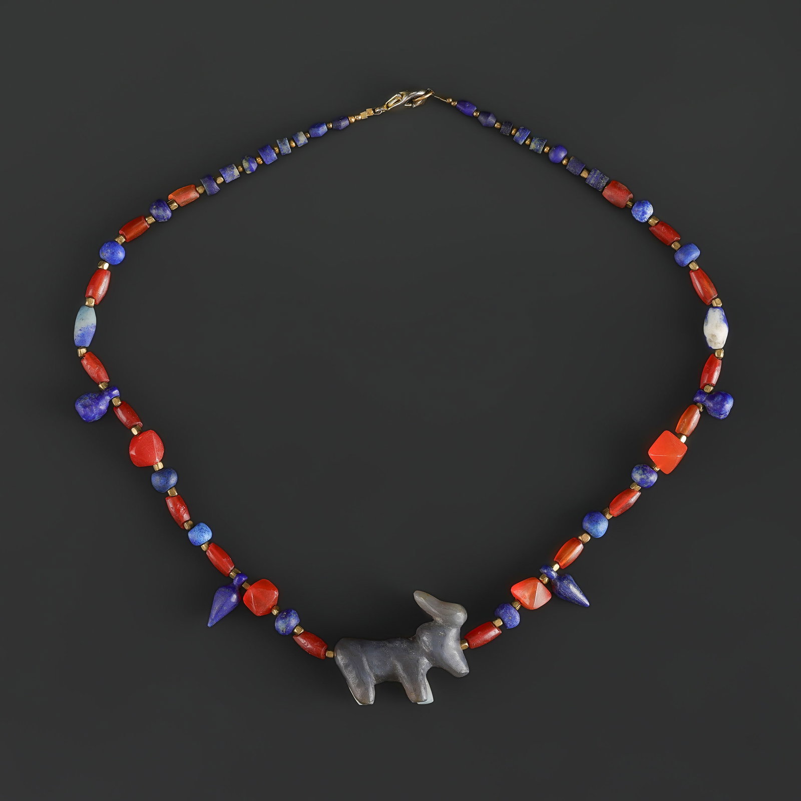 Antique Animals Figures Carved Bead from South East Asia Necklace: Fine Bead Necklace Antique Animals Figures Carved Bead from South East Asia Necklace. A desirable auction piece with appealing beadwork and collectible visual character. Well suited for ethnographic j