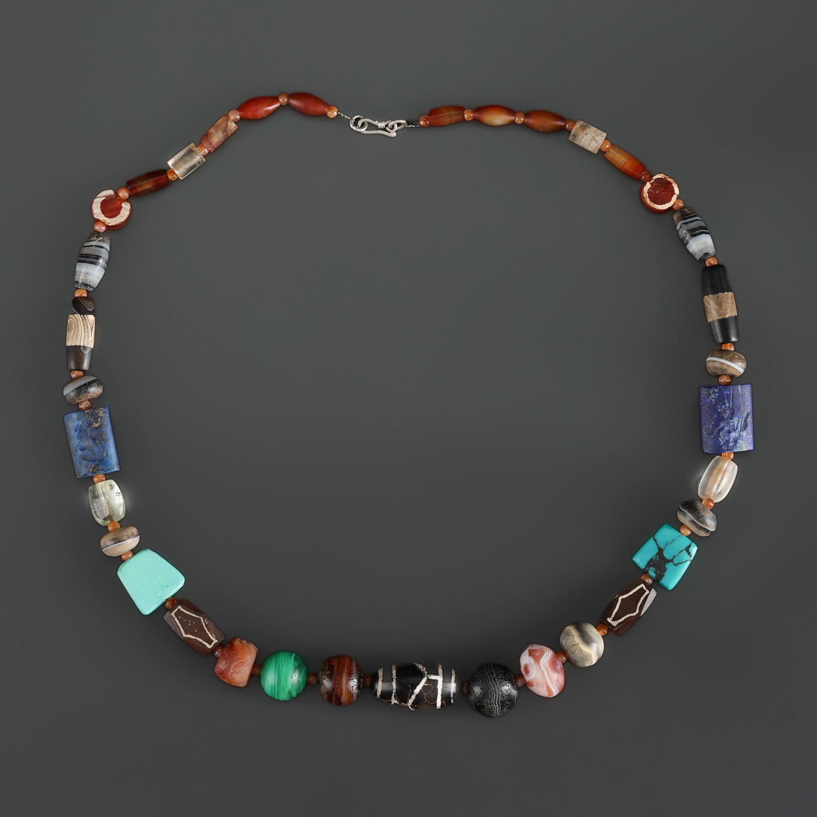 Himalaya Traditional Jewelry Amulet Agate Tian Zhu Lapis Turquoise Glass Bead (1 of 5)