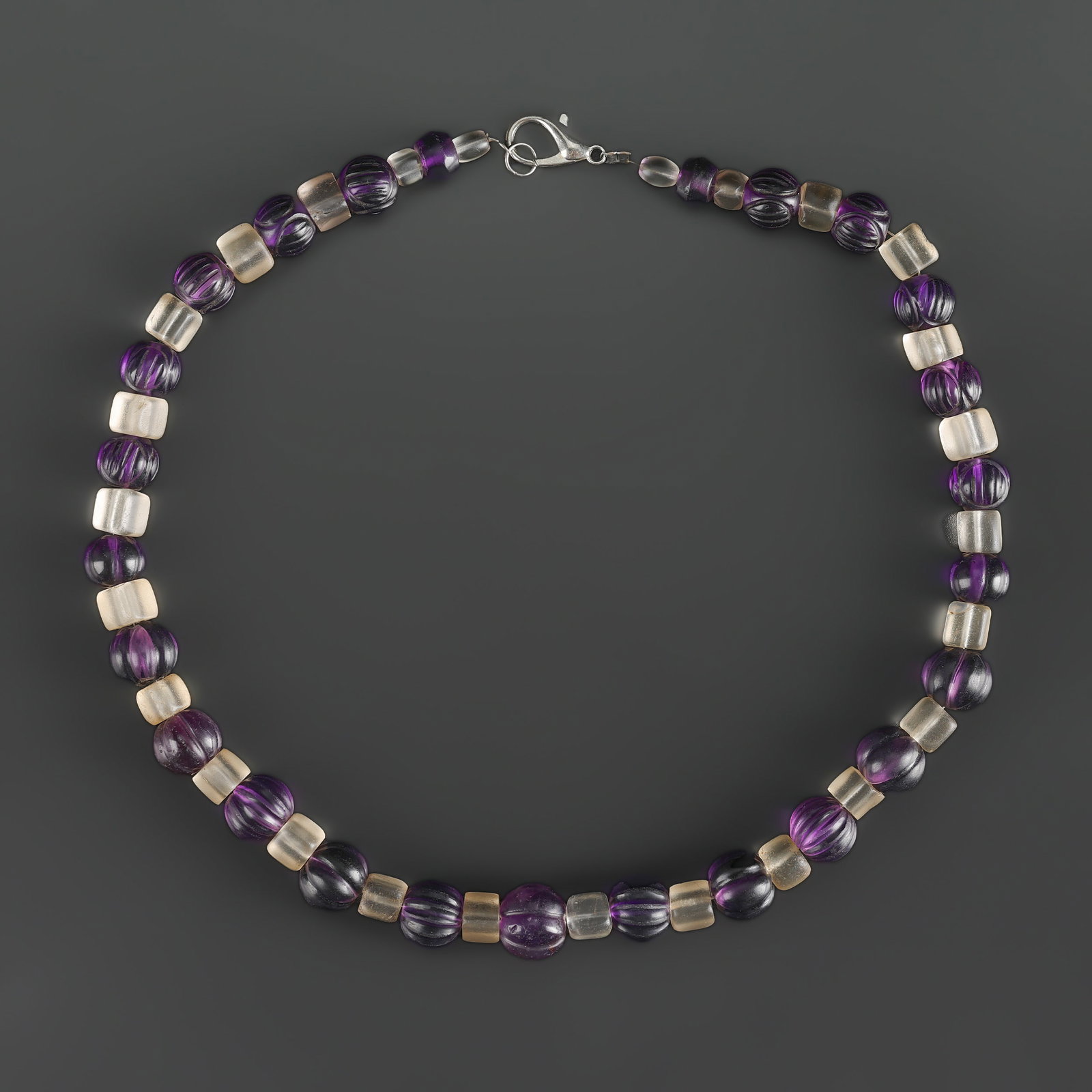 Amethyst White Glass Vintage Antiquity Trade Bead Necklace (1 of 5)