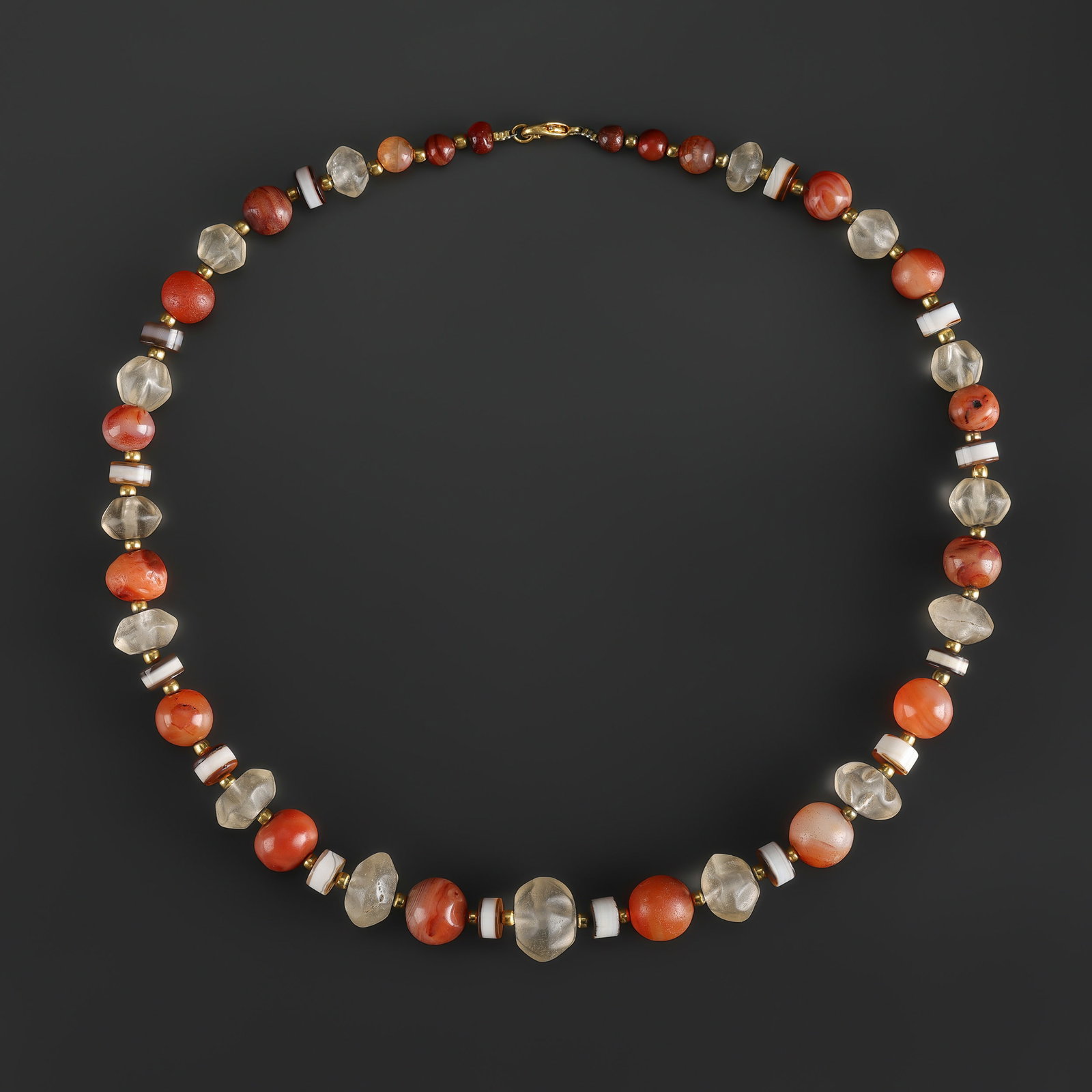 Antique Agate Crystal Necklace, Ancient Himalayan Beads (1 of 5)