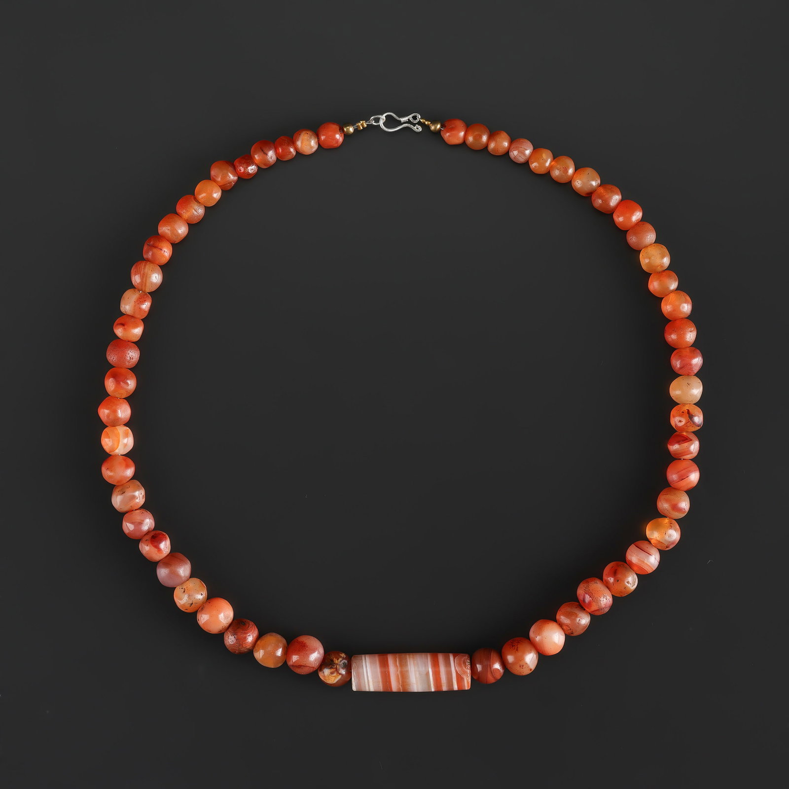 Original Vintage Gems Jewelry Trade Antique Carnelian Agate Old Beads Strand (1 of 4)