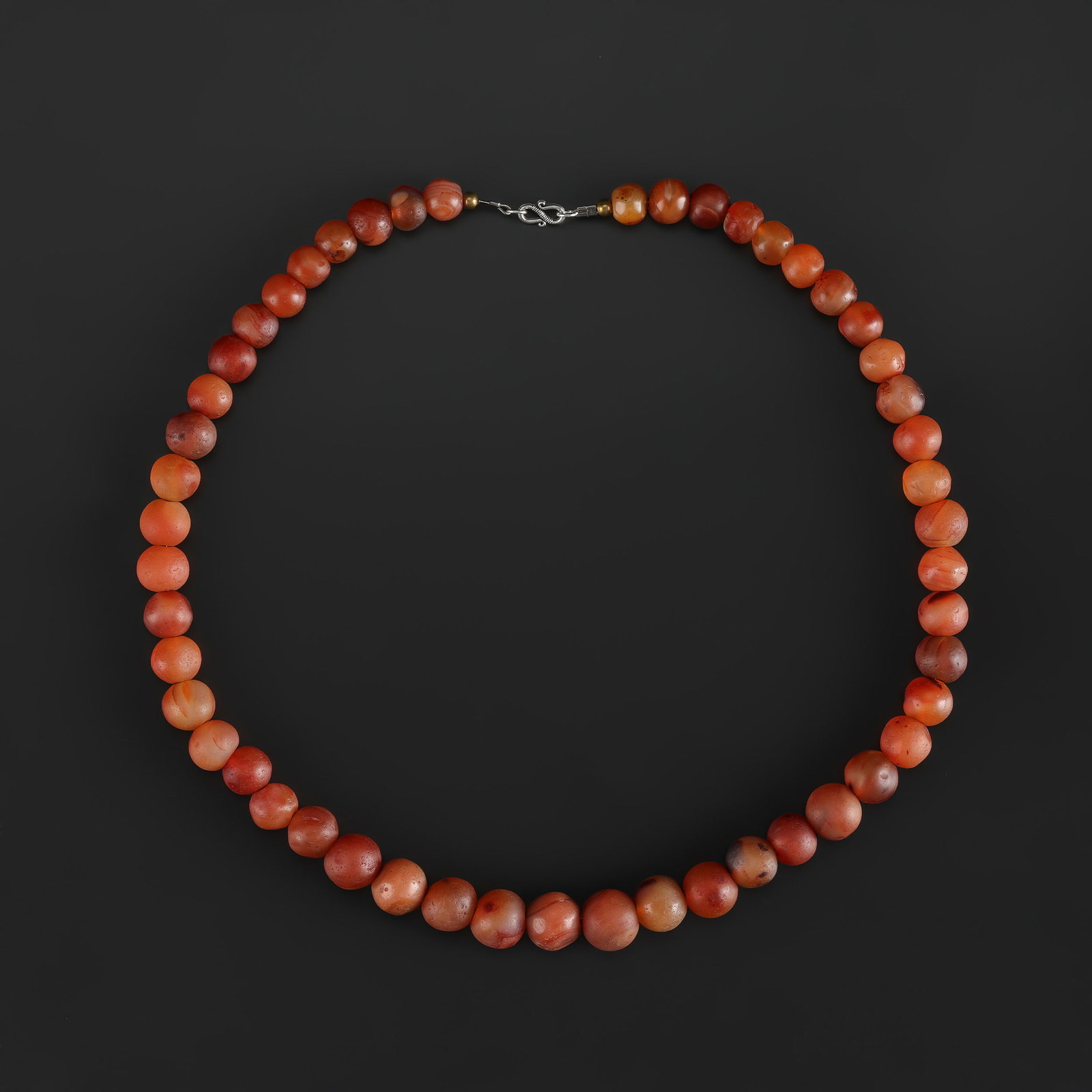 Old Ancient Roman's Dynasty Red Carnelian Agate Jewelry Antique Beads Necklace (1 of 4)
