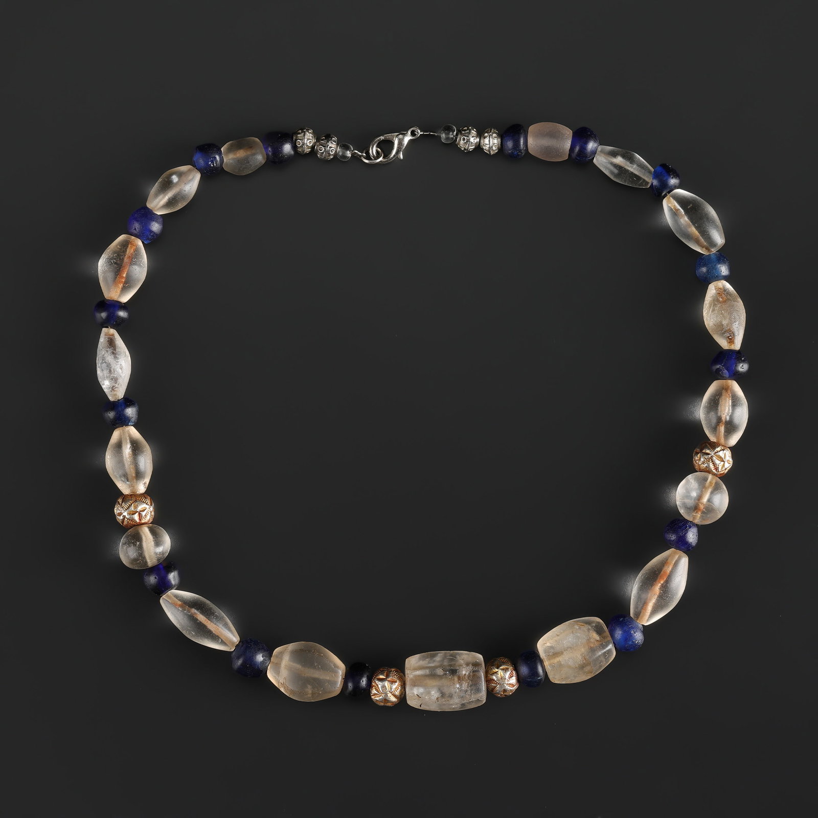 Ancient Quartz & Roman Glass Beads Necklace (1 of 4)