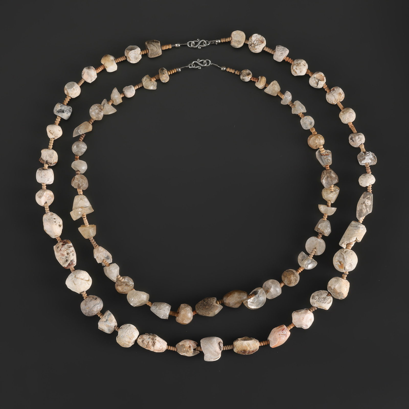 Collection of Ancient Himalayan Culture Old Agate Beads Necklace (1 of 4)