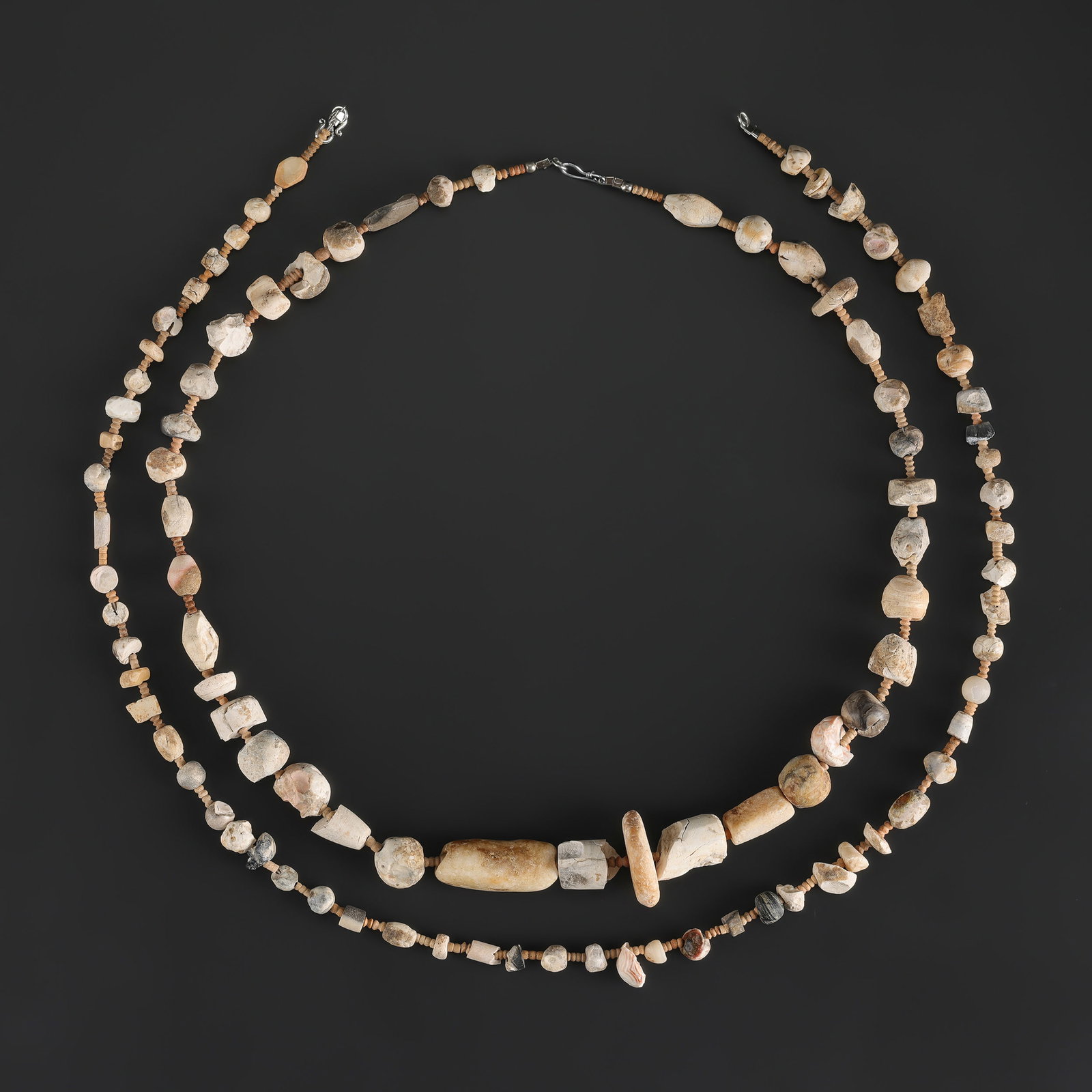 Collection of Ancient Himalayan Culture Old Agate Beads Necklace (1 of 5)
