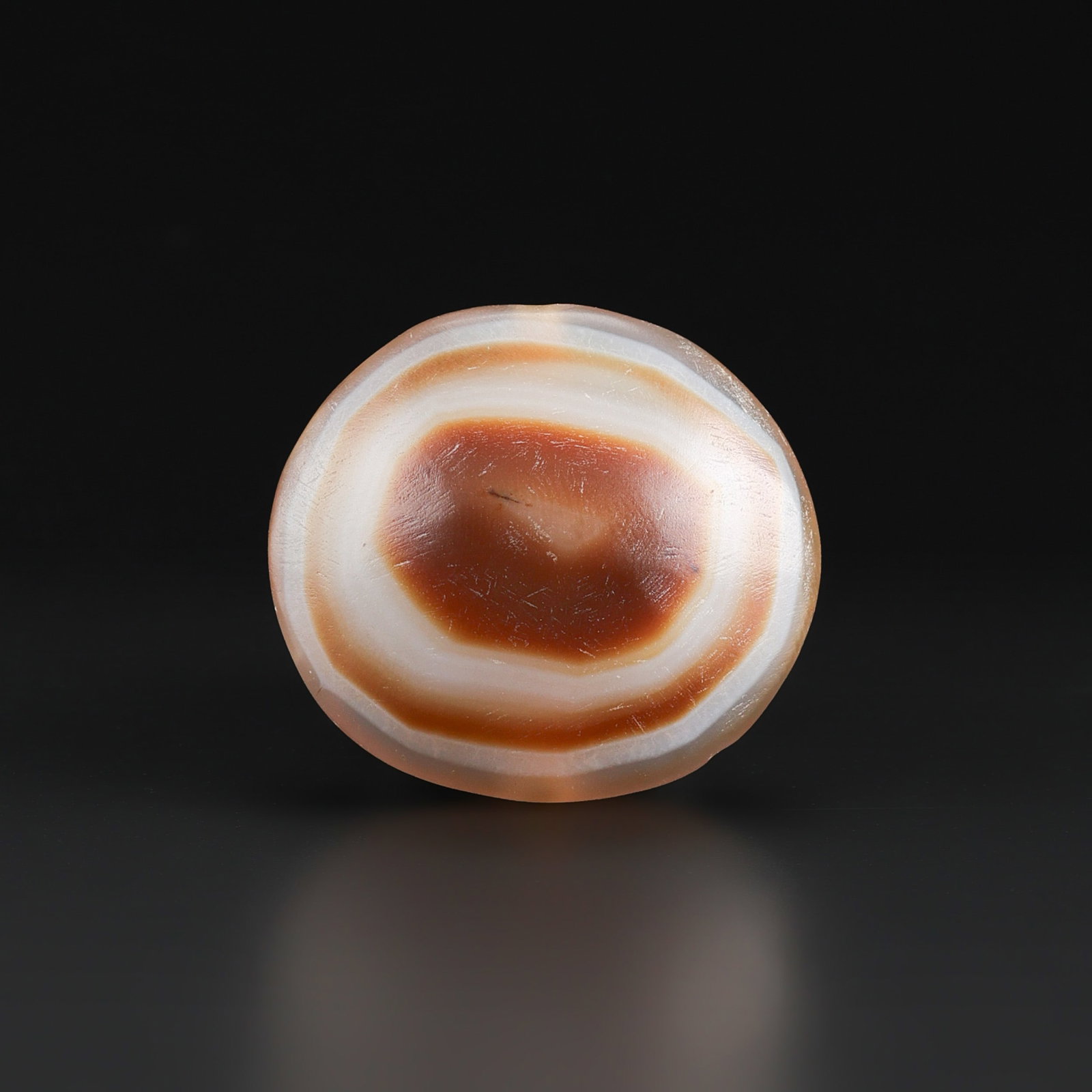Old Tibetan Natural Red Old Luk Mik Eye Bead Pendant (1 of 4)