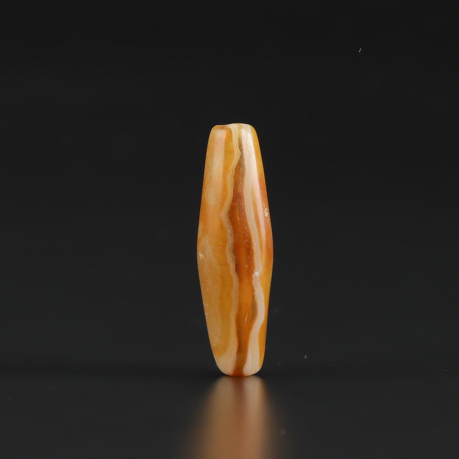 Antique Himalayan Banded Agate Stone Bead Pendant (1 of 4)