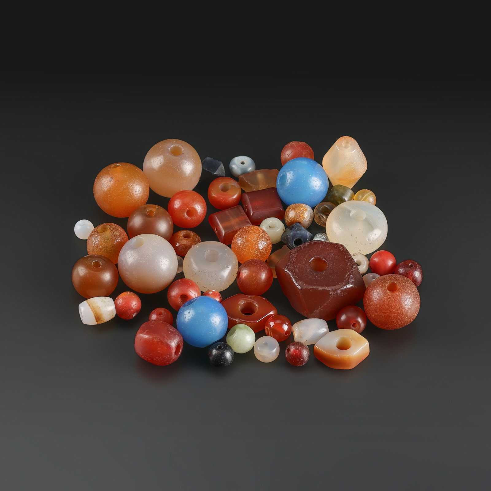 Collection of Antique Mix Old Beads Lot: Fine Bead Group Collection of Antique Mix Old Beads Lot. A desirable auction piece with appealing beadwork and collectible visual character. Well suited for ethnographic jewelry collectors, display, o