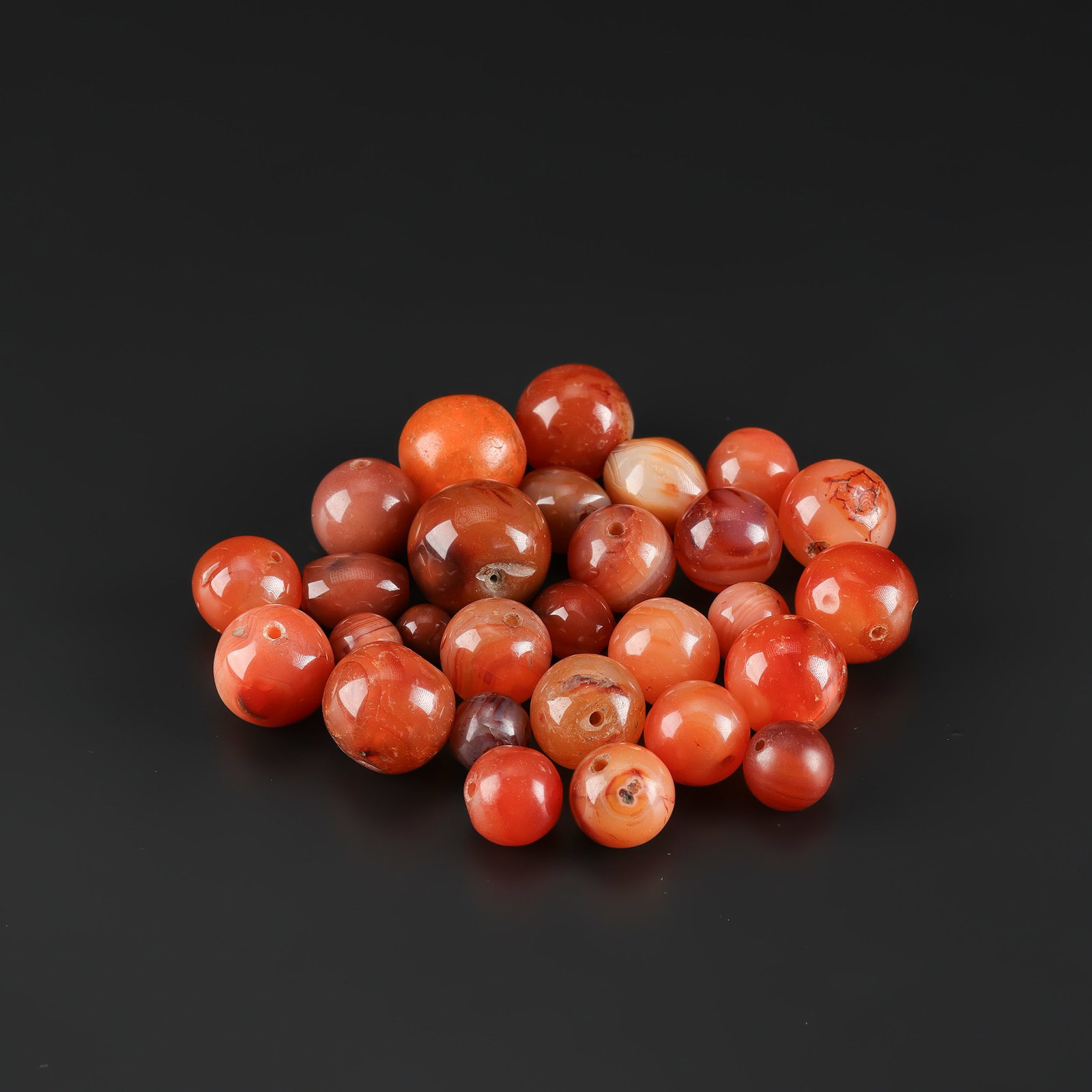 Antique Indo Tibetan Nepali Cambodian Carnelian Ancient Old Agate Beads (1 of 4)