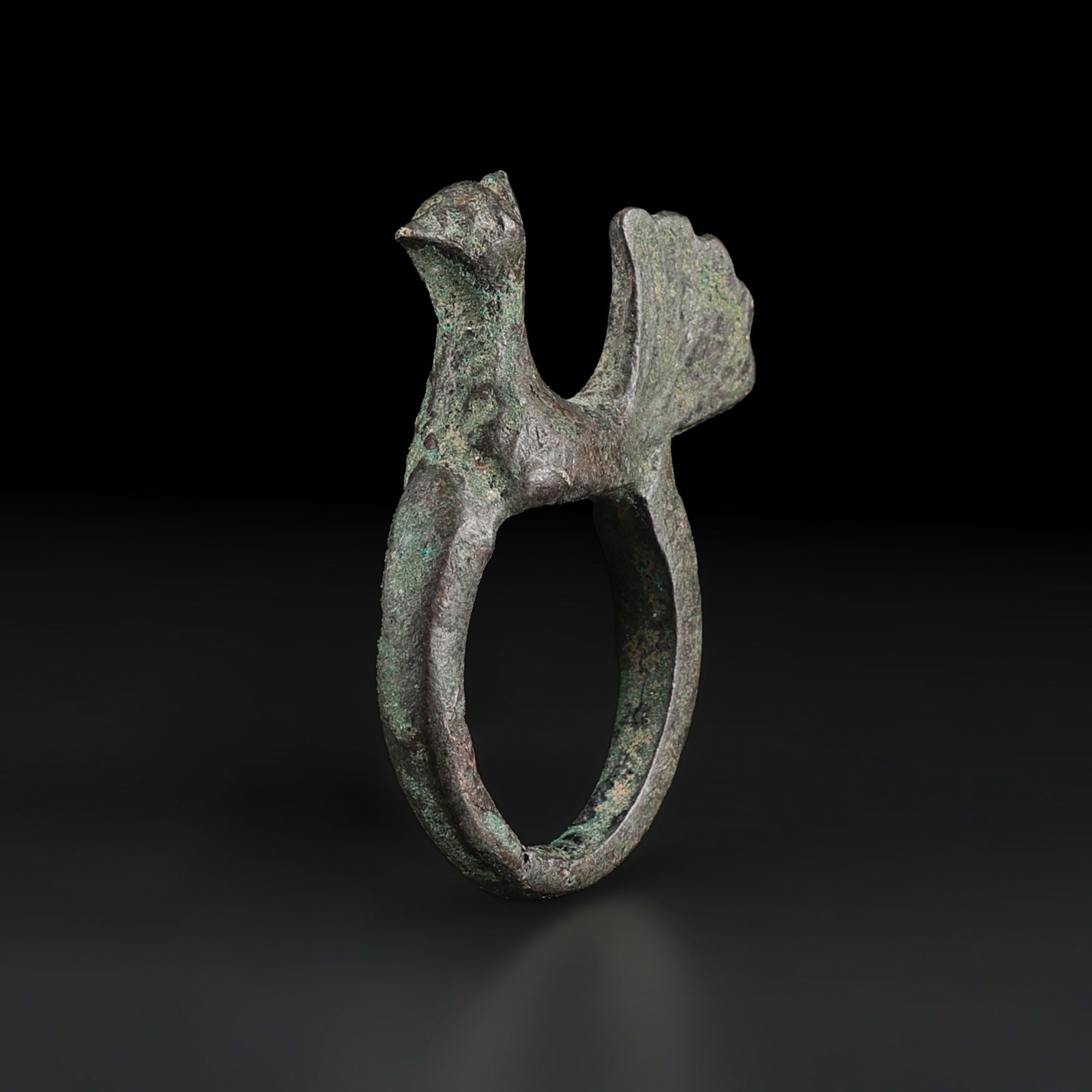 Rare Ancient Roman Bronze Bird Unique Ring (1 of 5)