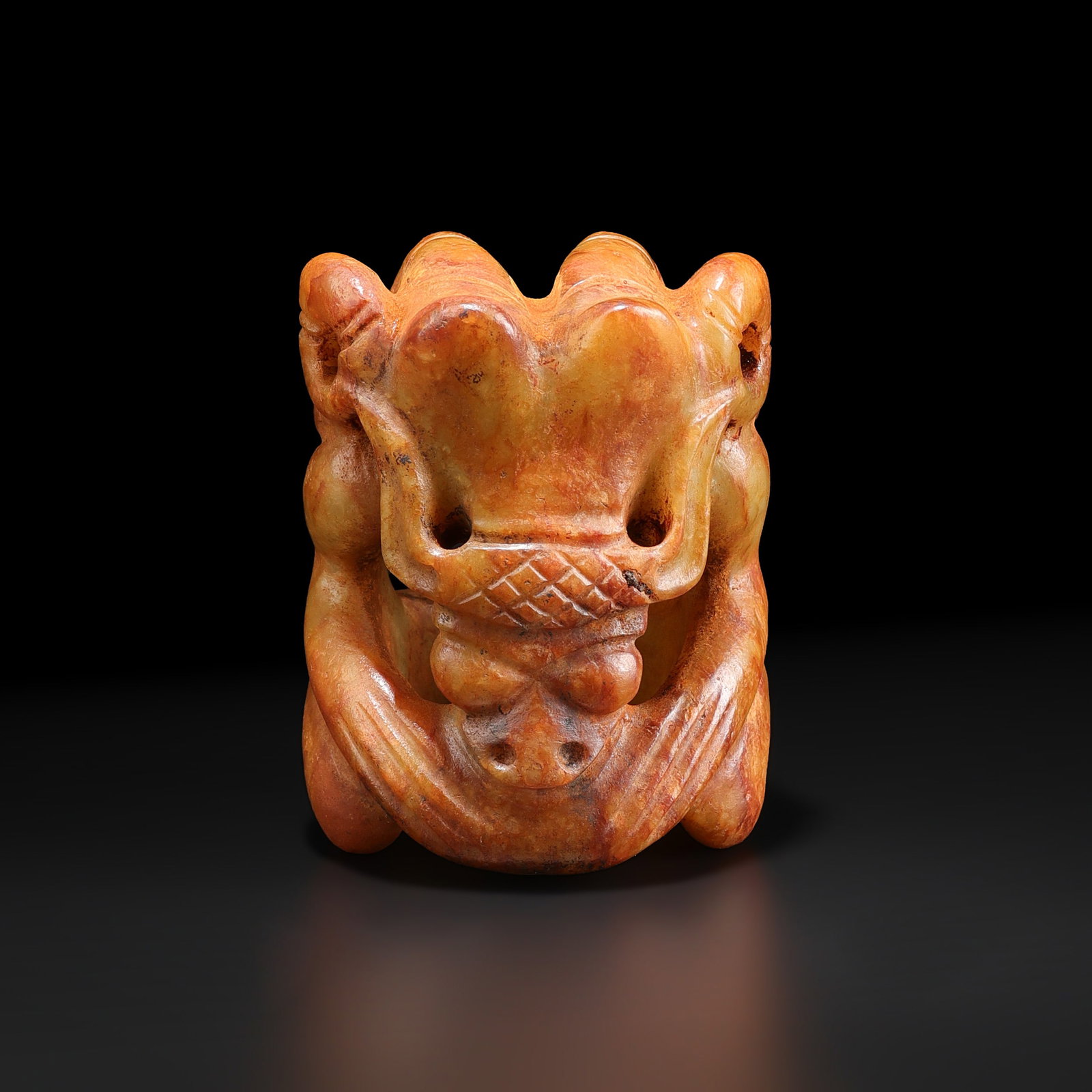 Ancient Chinese Hongshan Culture Hetian Jade Pendant: Ancient Chinese Hongshan Culture Hetian Jade Pendant, with carved or worked detail and attractive display quality for collectors. Size Detail: 4.7 x 6.5cm Weight: 174gram
