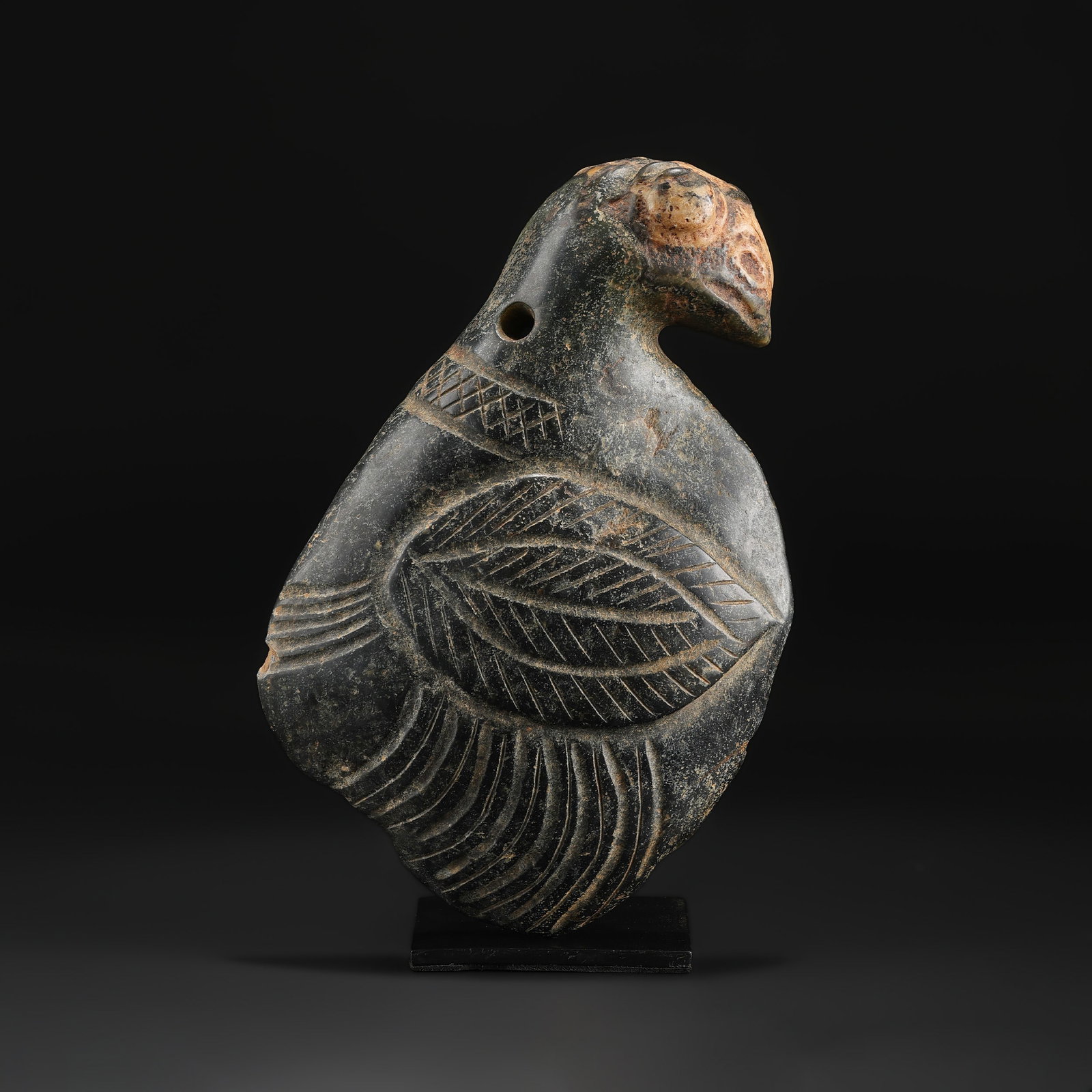Ancient Chines Zhou Dynasty Carved Stone Bird Effigy (1 of 4)