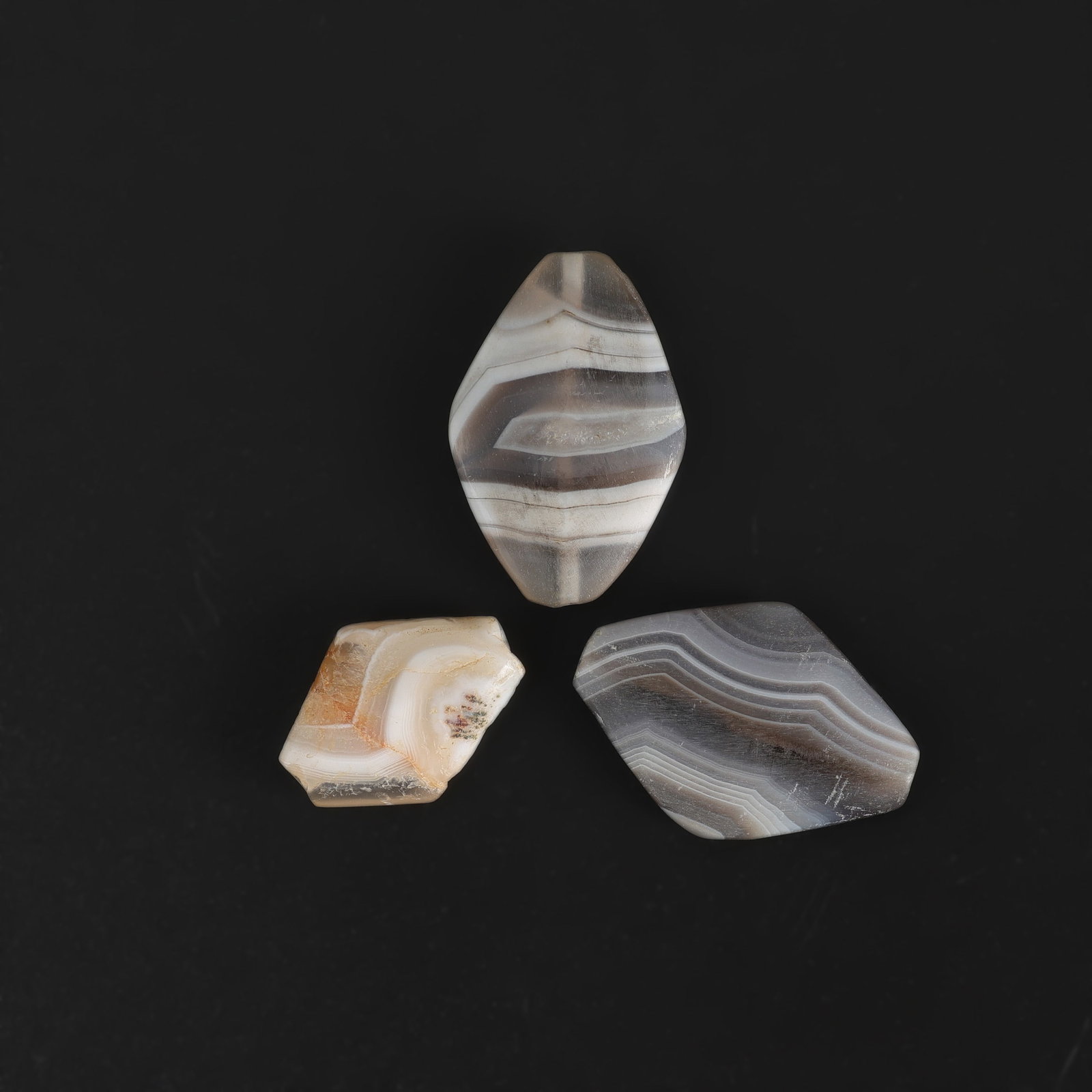 Bactrian Banded Agate Beads Multi-Colored with Distinctive Bands (1 of 4)
