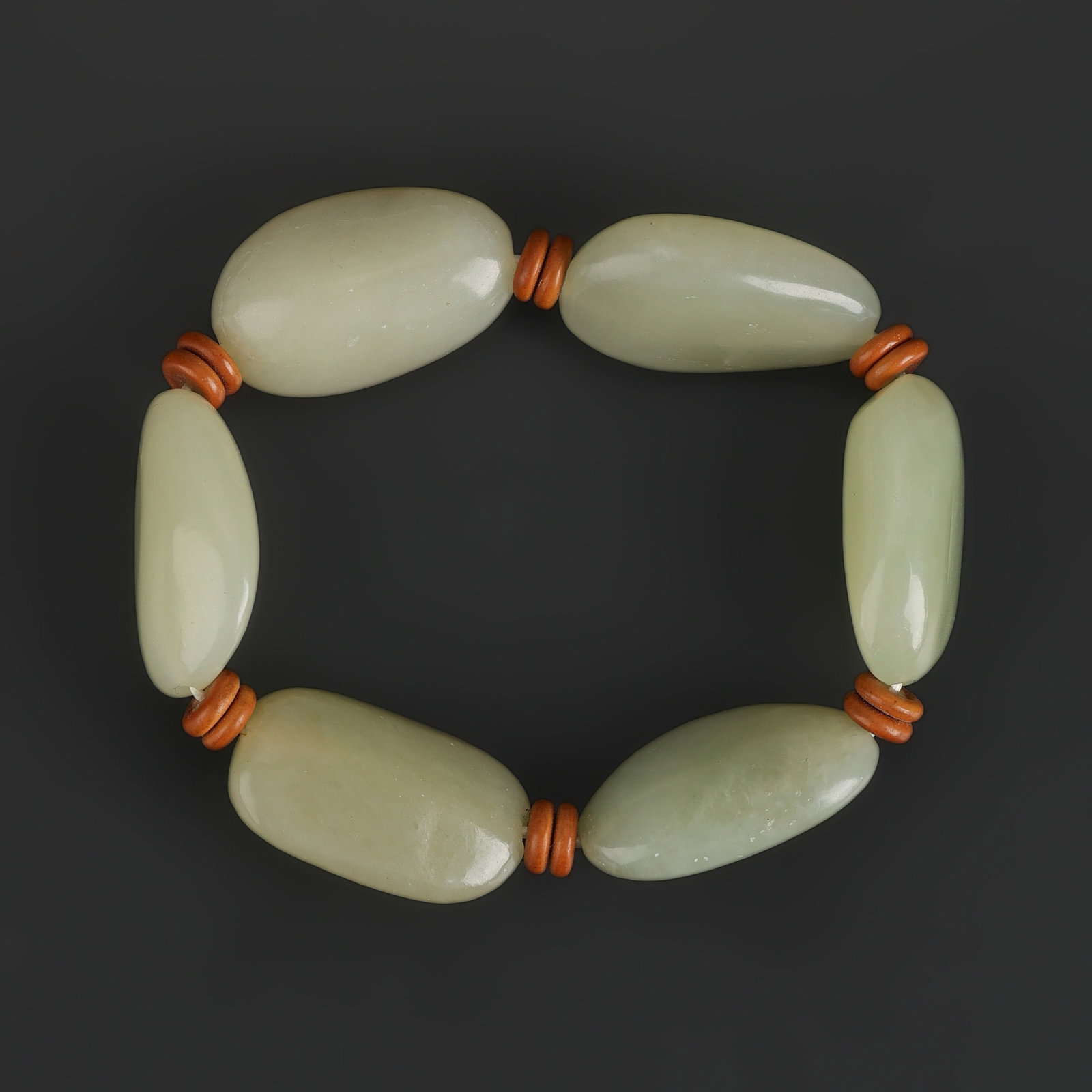 Green Jade Bracelet Nephrite Beads Bracelet (1 of 4)
