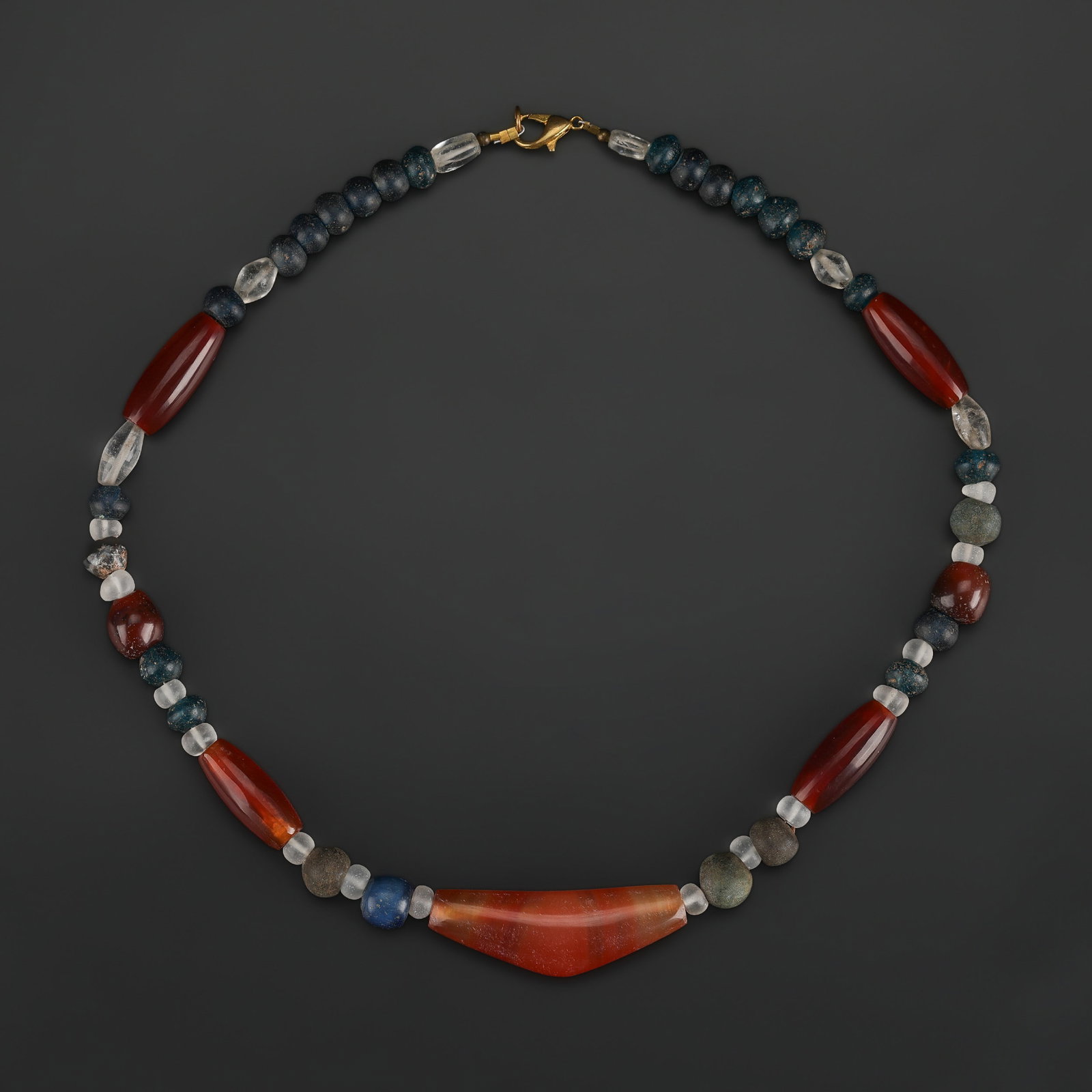 Antique Himalayan Carnelian And Ancient Glass Beads Necklace (1 of 5)