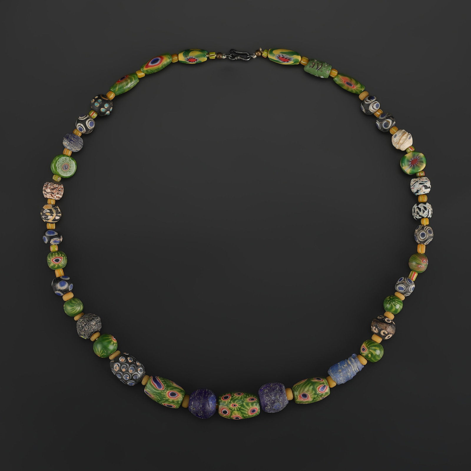 Ancient Roman Glass Bead Mosaic Beads Necklace Antique Beads (1 of 5)
