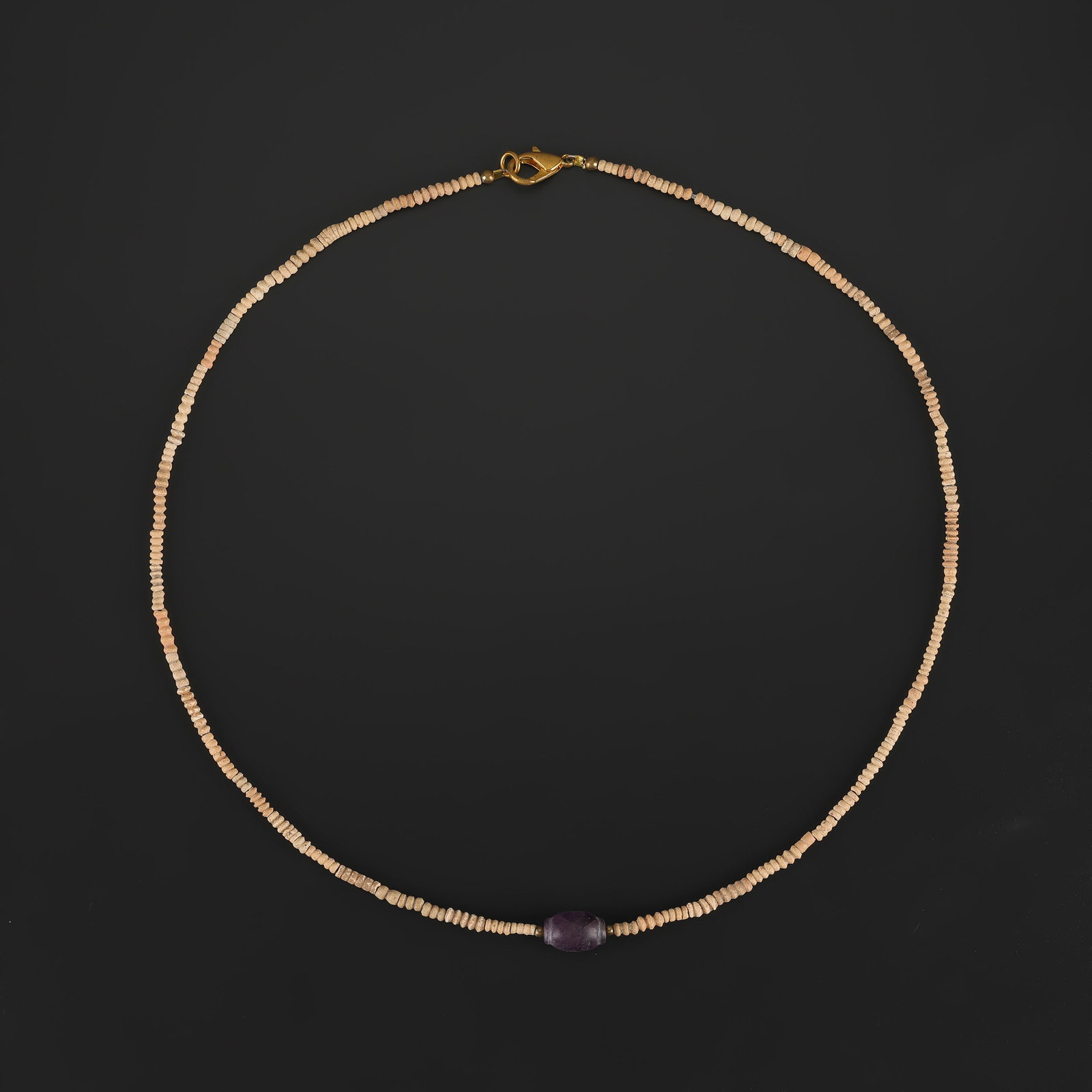 Ancient Egyptian Faience and Amethyst Bead Necklace (1 of 4)