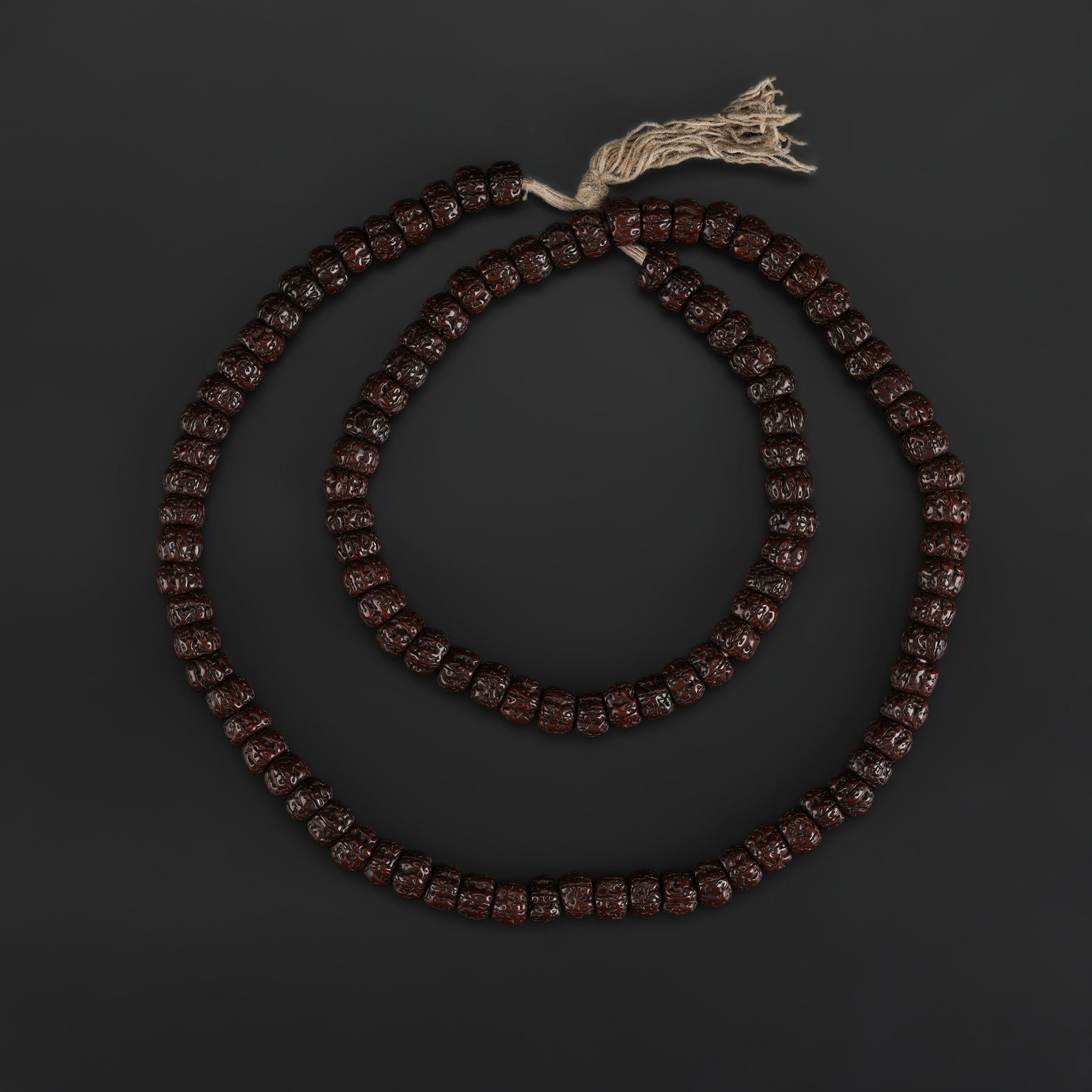 Nepalese Tibetan Beads Bodhi Prayer Mala: Nepalese Tibetan Beads Bodhi Prayer Mala featuring quality craftsmanship and collectible appeal. Suitable for display or collection. Length: 30in Total Weight: 48gram