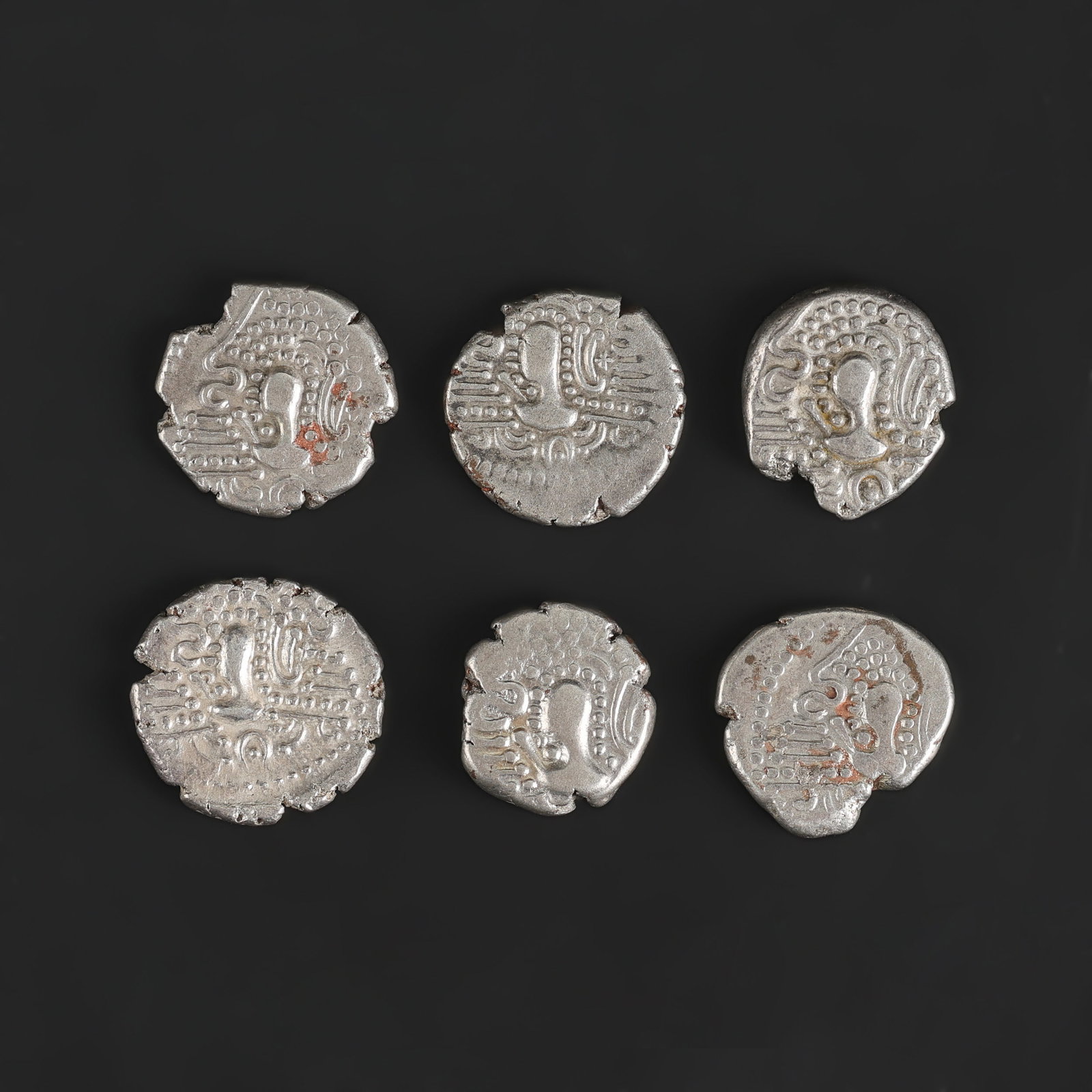 Ancient India Gadhaya Dynasty Silver Coins Lot (1 of 4)