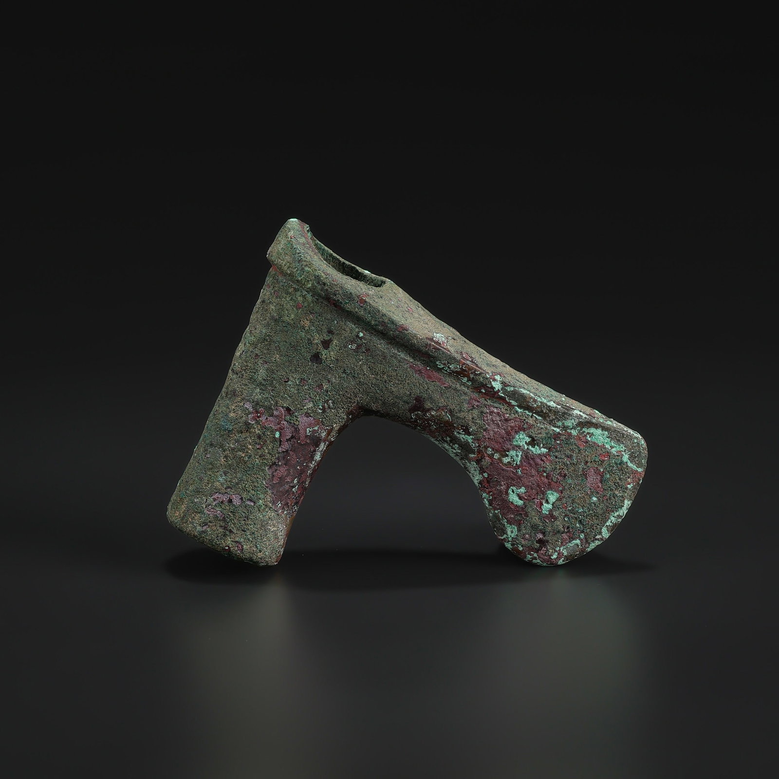 Ancient Bronze Socketed Axehead L-Shaped Bronze Age (1 of 5)