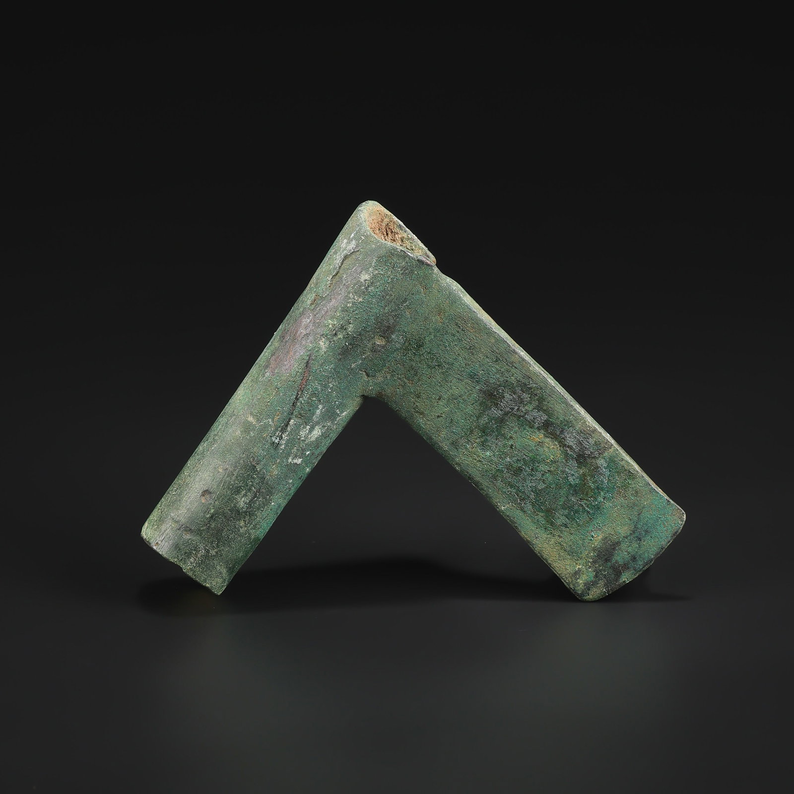 Ancient Bronze Socketed Axehead L-Shaped Bronze Age (1 of 5)